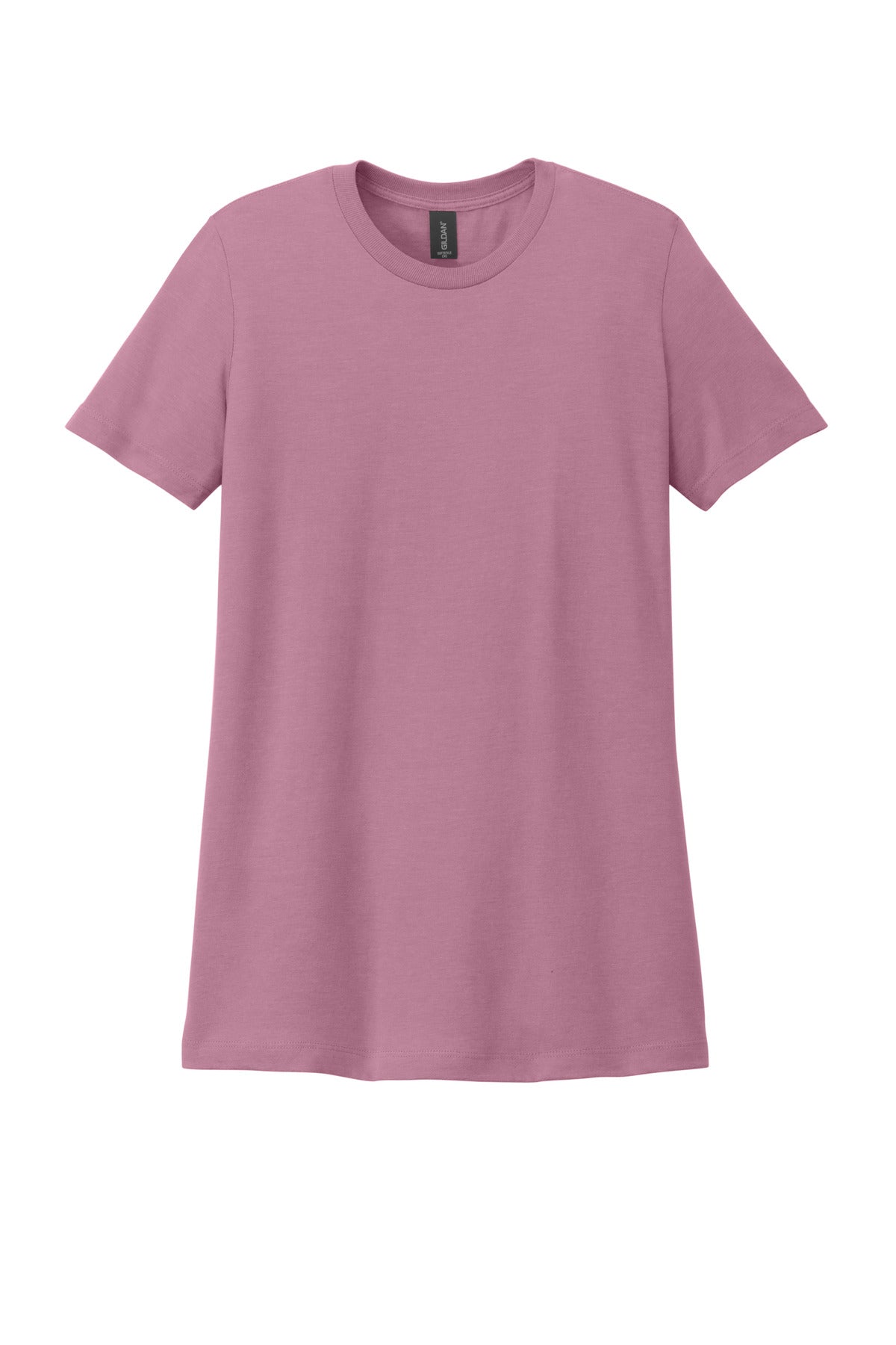 Front View of Plumrose Gildan Softstyle Women's CVC T-Shirt 64001LCVC