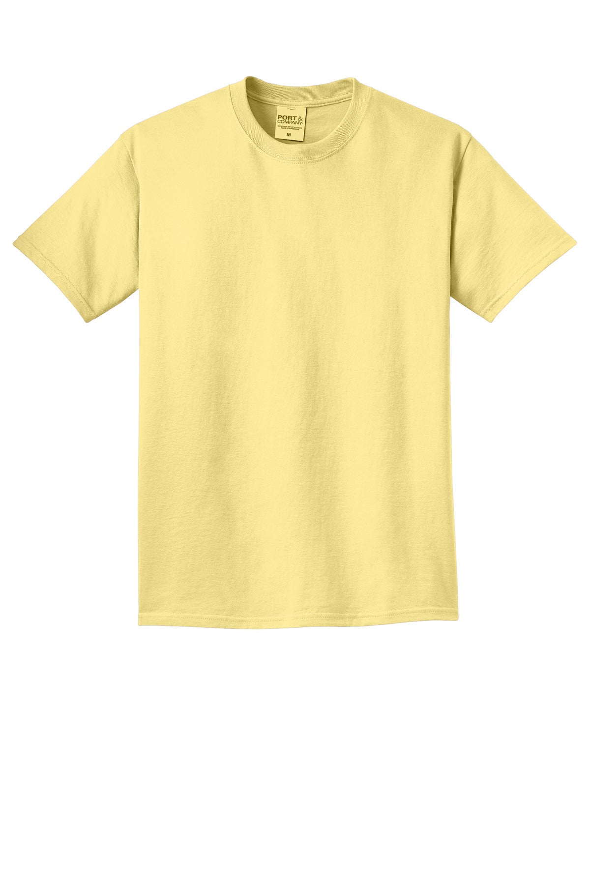 Front View of Popcorn Port & Co Beach Wash Garment-Dyed Tee. PC099