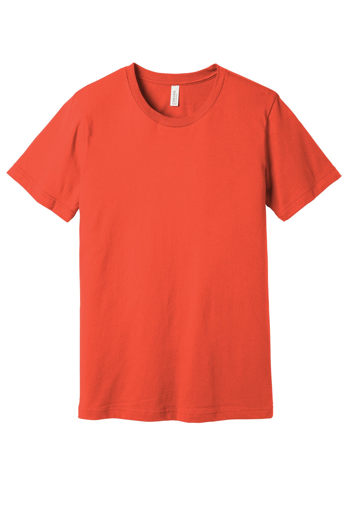 Front View of Poppy BELLA+CANVAS Unisex Jersey Short Sleeve Tee. BC3001