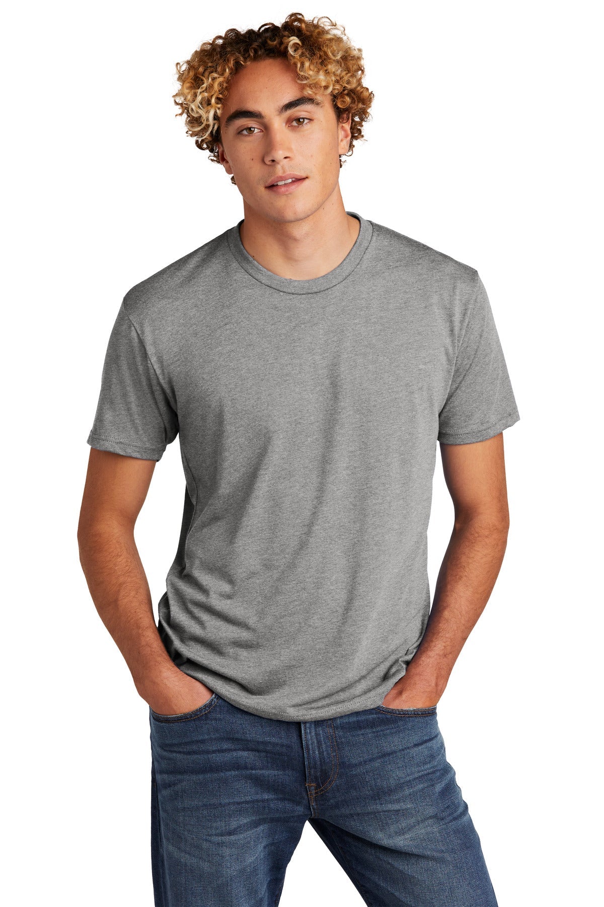 Front View of PremHthr Next Level Apparel Adult Tri-Blend Tee. NL6010