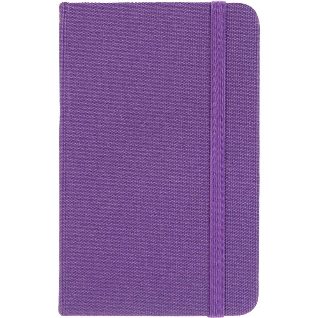 Front View of Purple 3.5" x 5.5" Recycled PET Pocket Bound Journal plain