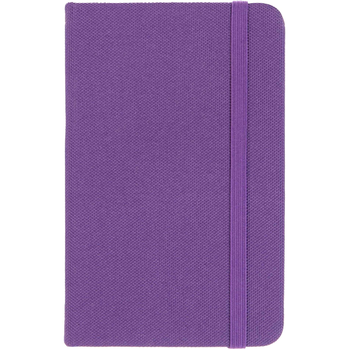 Front View of Purple 3.5" x 5.5" Recycled PET Pocket Bound Journal plain