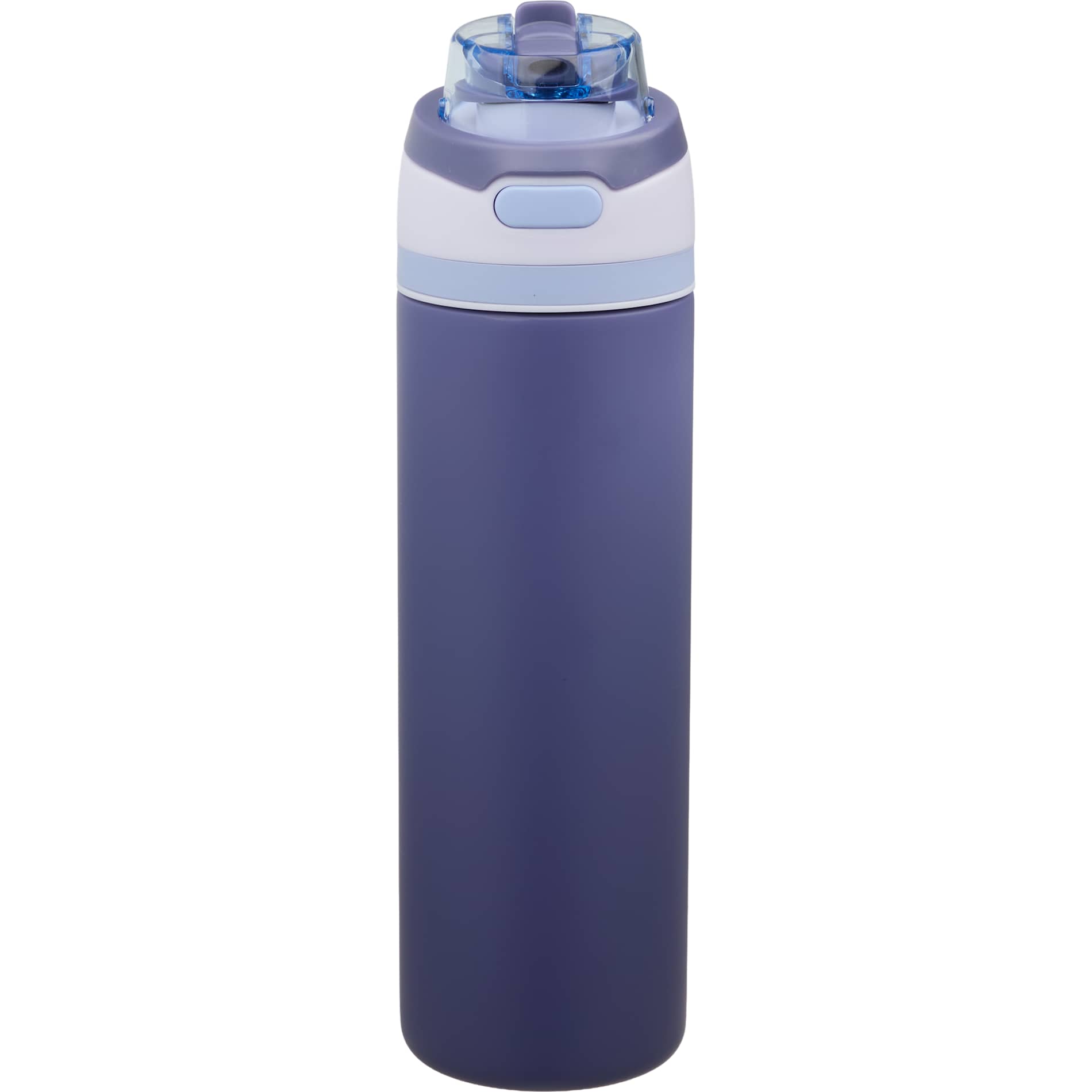 Front View of Purple Elvin 28oz Recycled Stainless Flip Straw Bottle plain