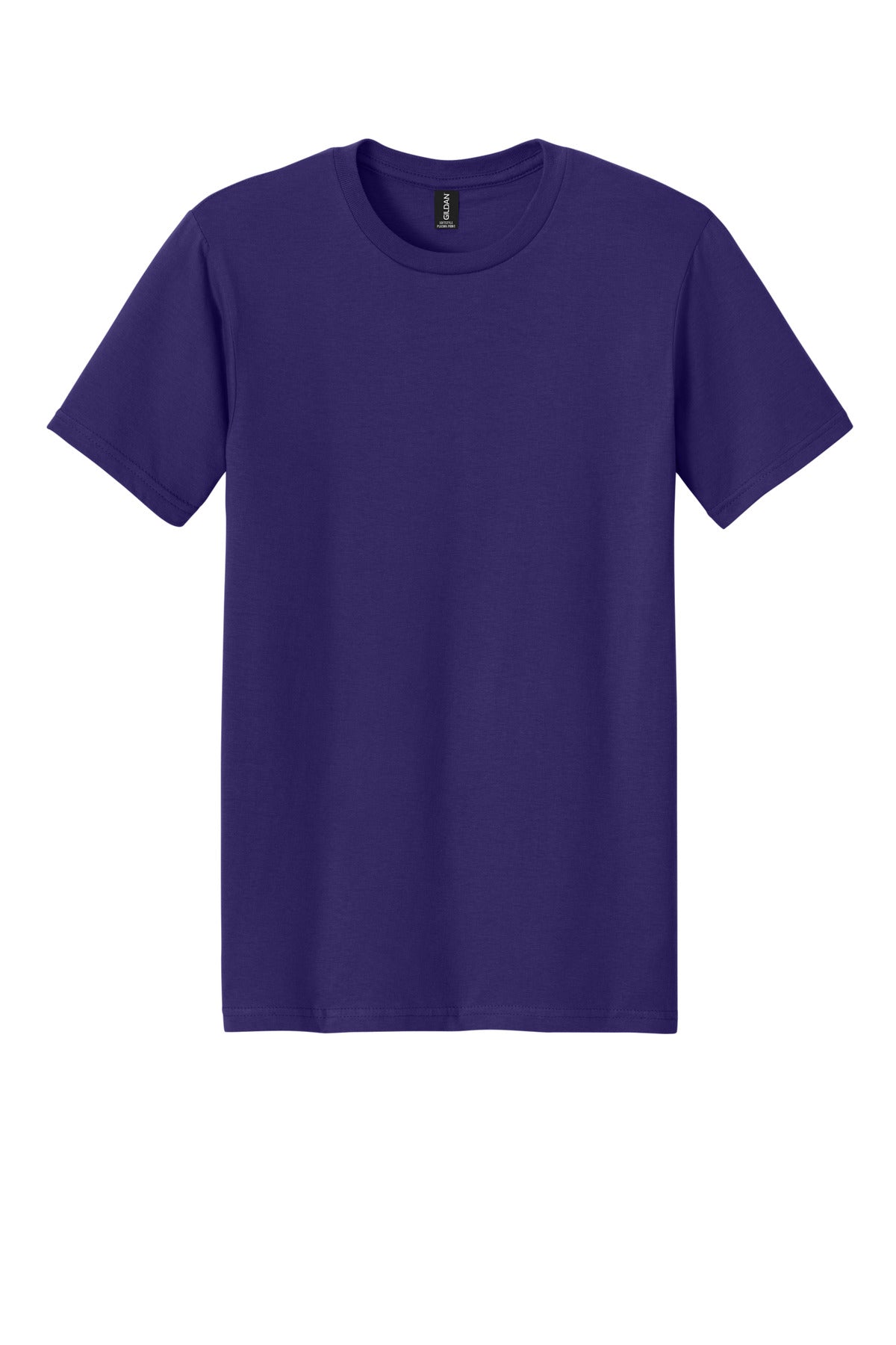 Front View of Purple Gildan Softstyle Plasma Print Tee 64PLSMA