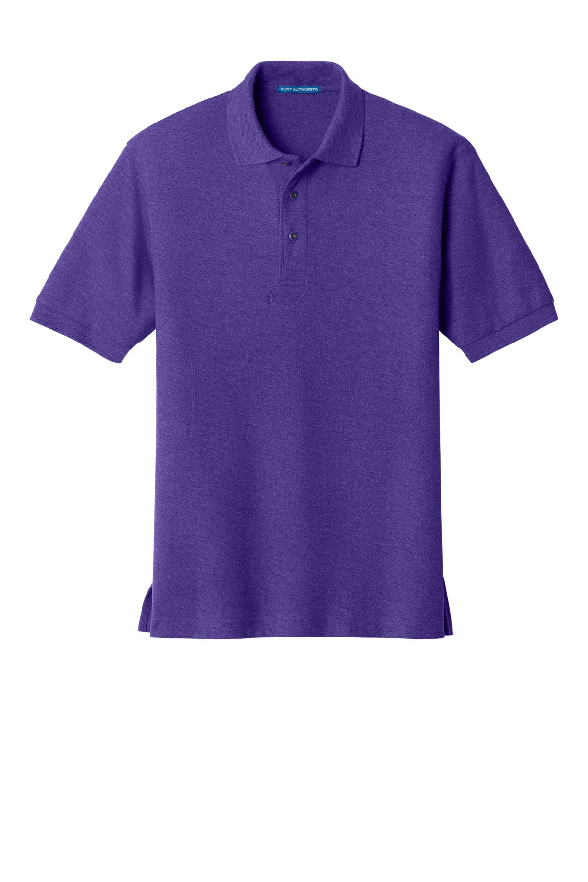 Front View of Purple Port Authority Silk Touch Polo K500