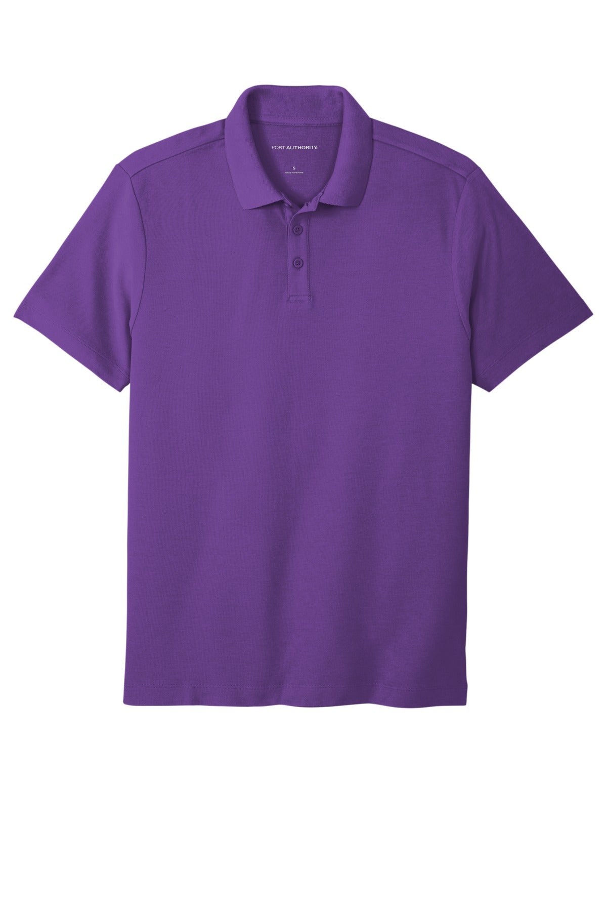 Front View of Purple Port Authority SuperPro React Polo. K810