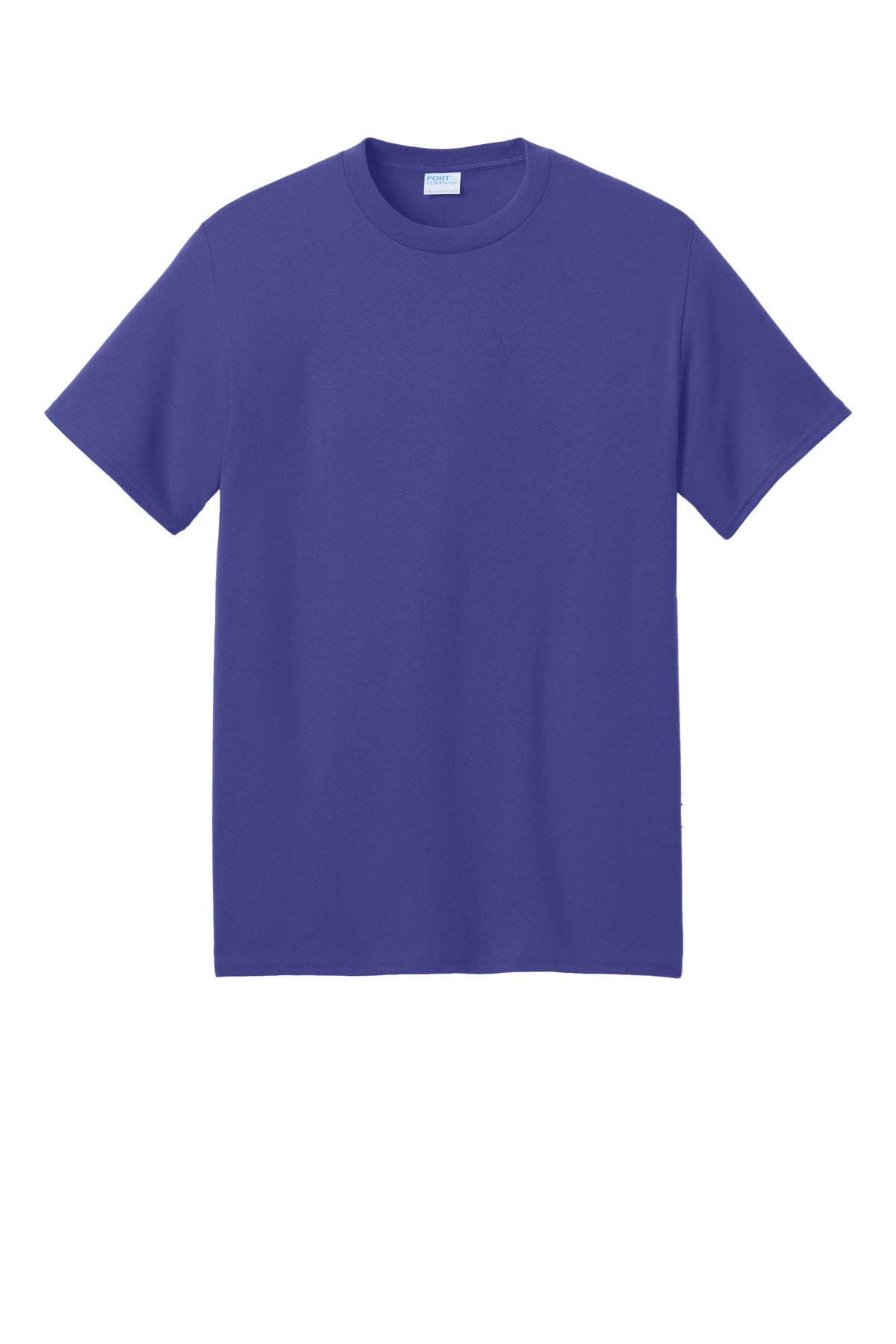 Front View of Purple Port & Co Core Blend Recycled Tee PC01
