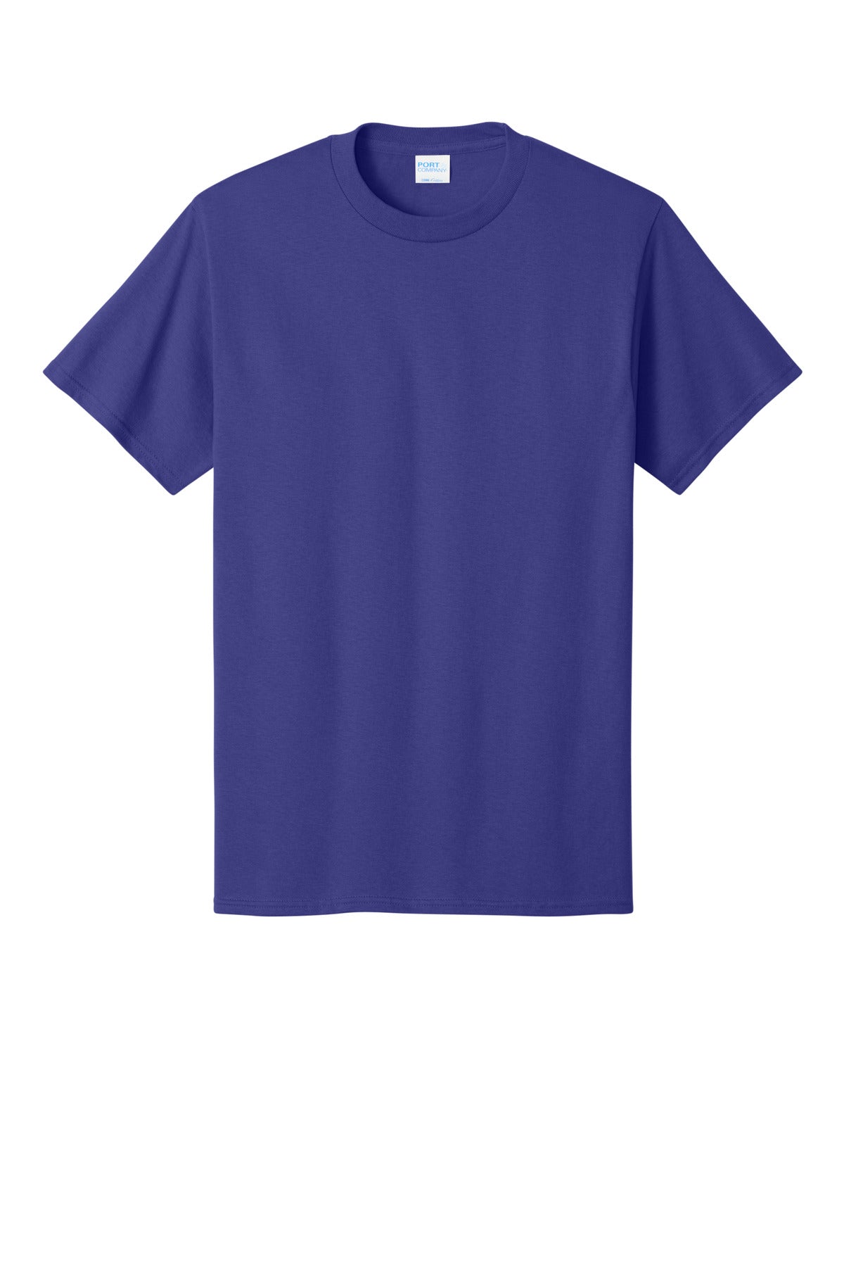 Front View of Purple Port & Co Core Cotton Tee. PC54