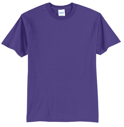 Front View of Purple Port & Co Tall Core Blend Tee. PC55T