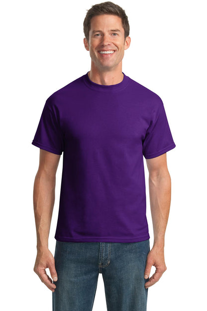 Front View of Purple Port & Co Tall Core Blend Tee. PC55T