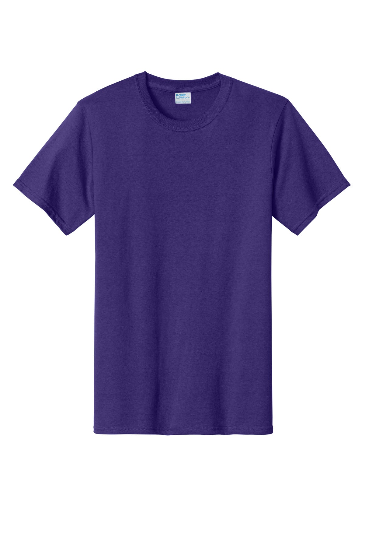 Front View of Purple Port & Co Tall Essential Tee. PC61T