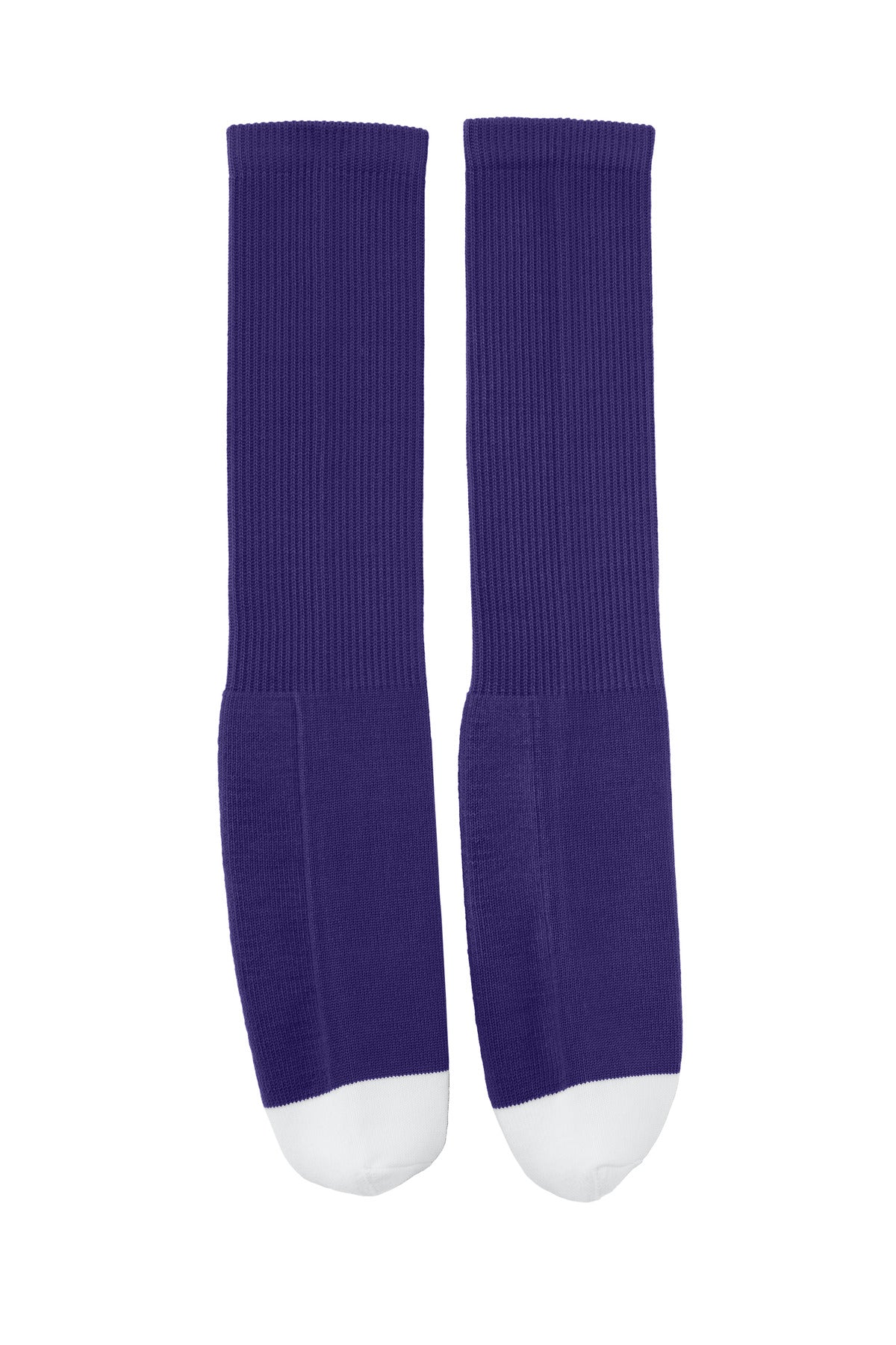 Front View of Purple Sport-Tek All Sport OTC Socks STA05