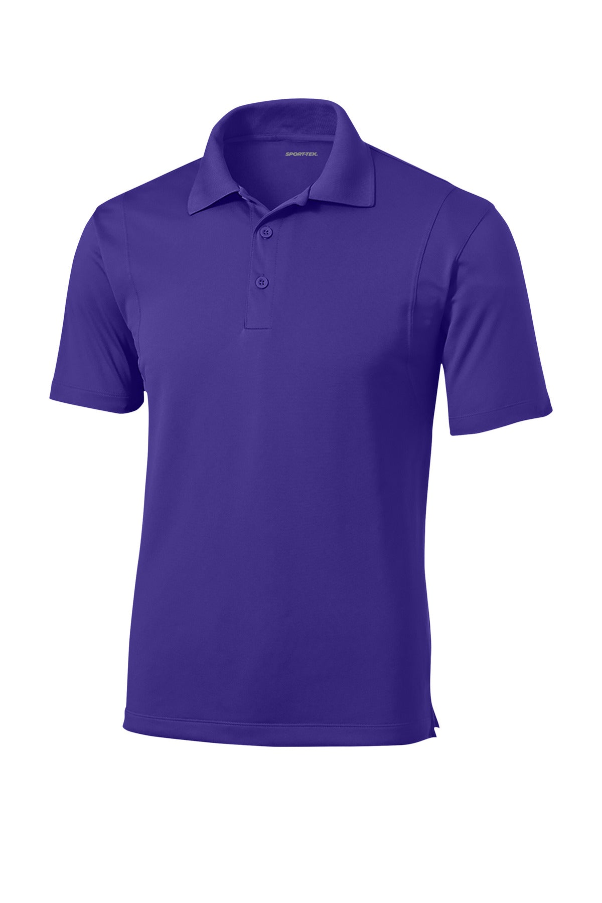 Front View of Purple Sport-Tek Micropique Sport-Wick Polo. ST650