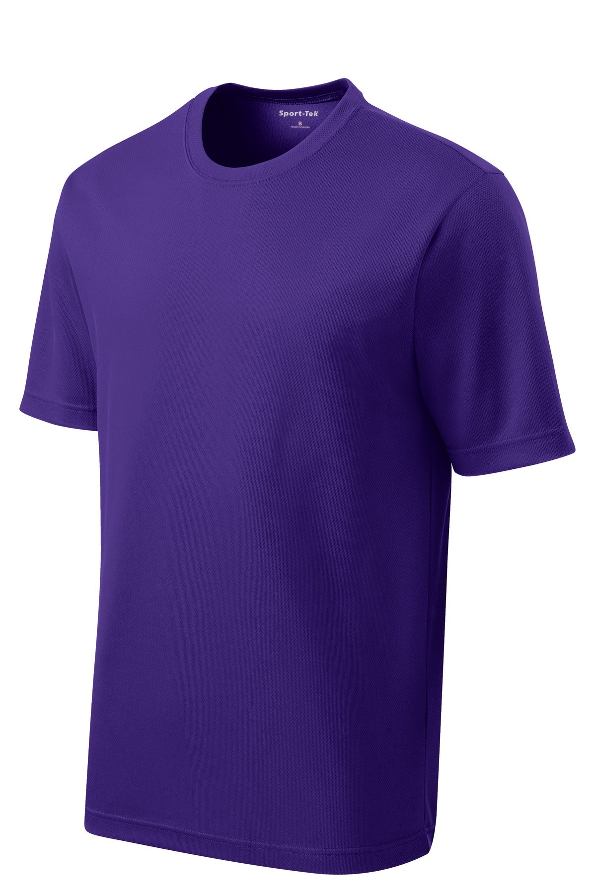 Front View of Purple Sport-Tek PosiCharge RacerMesh Tee. ST340