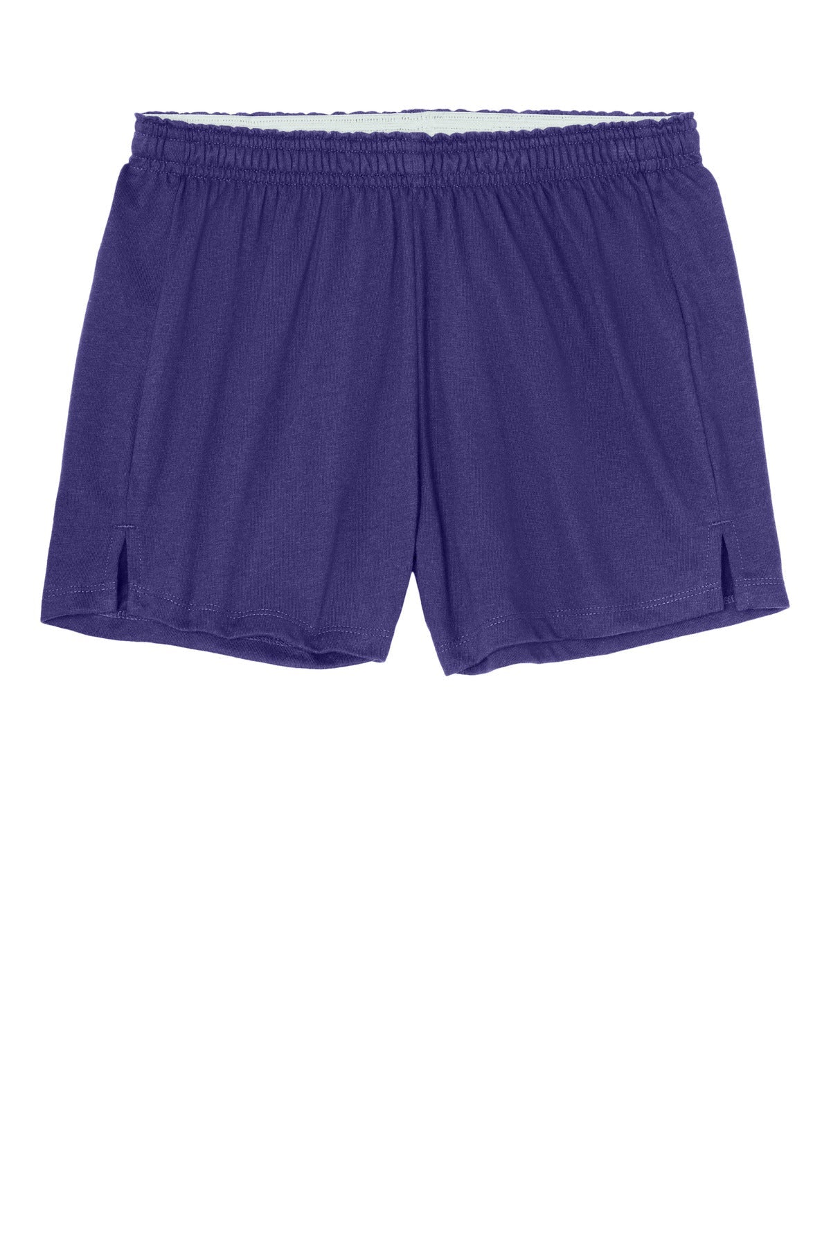 Front View of Purple Sport-Tek Women's Jersey Knit Squad Short LST311