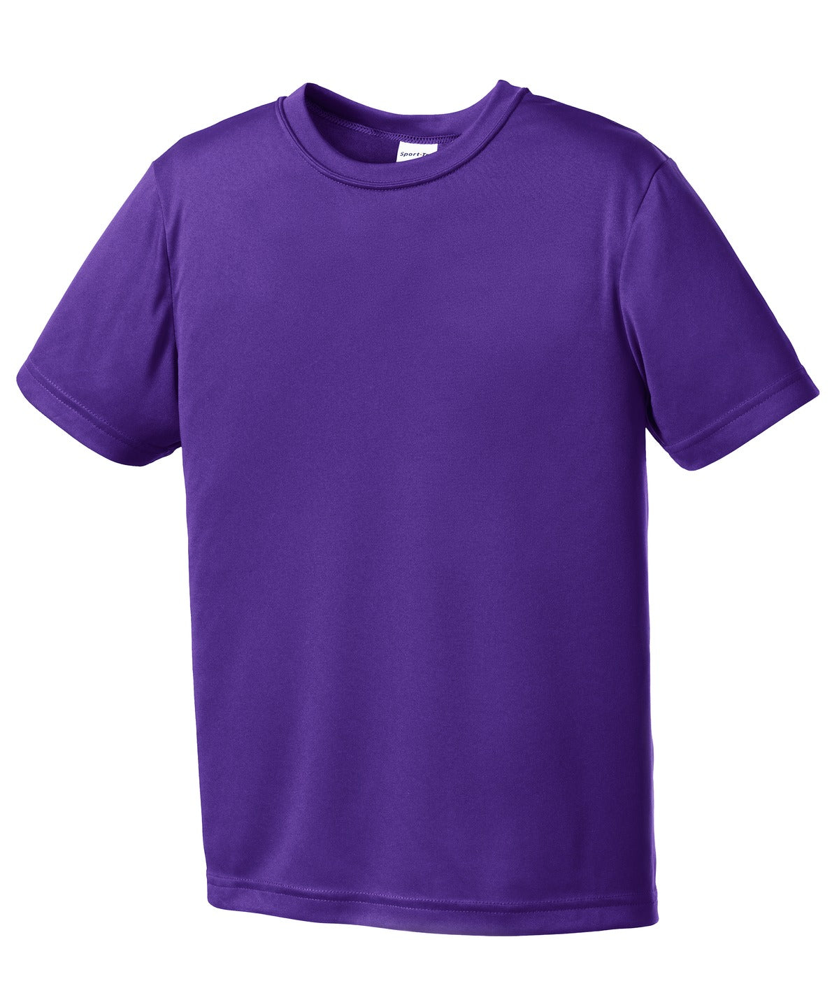 Front View of Purple Sport-Tek Youth PosiCharge Competitor Tee. YST350