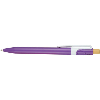 Front View of Purple Sunburst Recycled Gel Pen plain