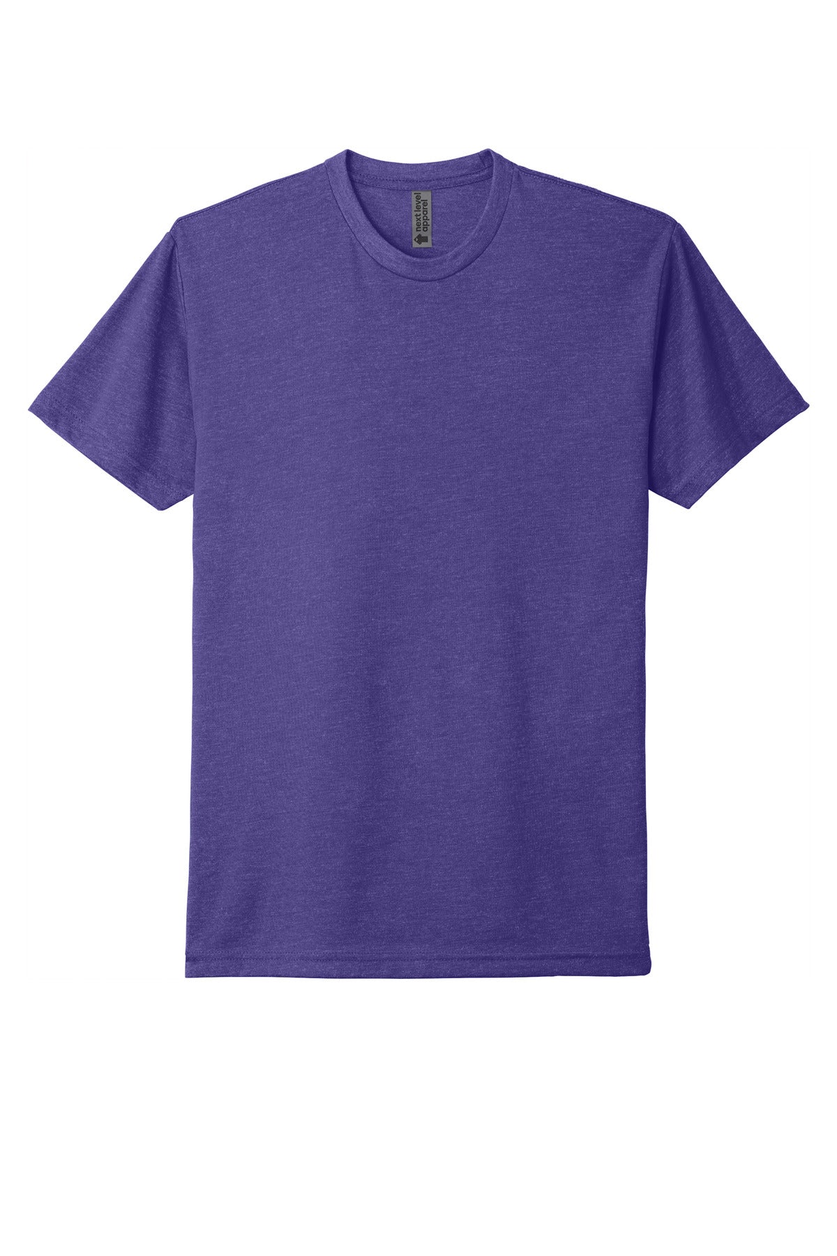 Front View of PurpleRush Next Level Apparel Adult CVC Tee. NL6210