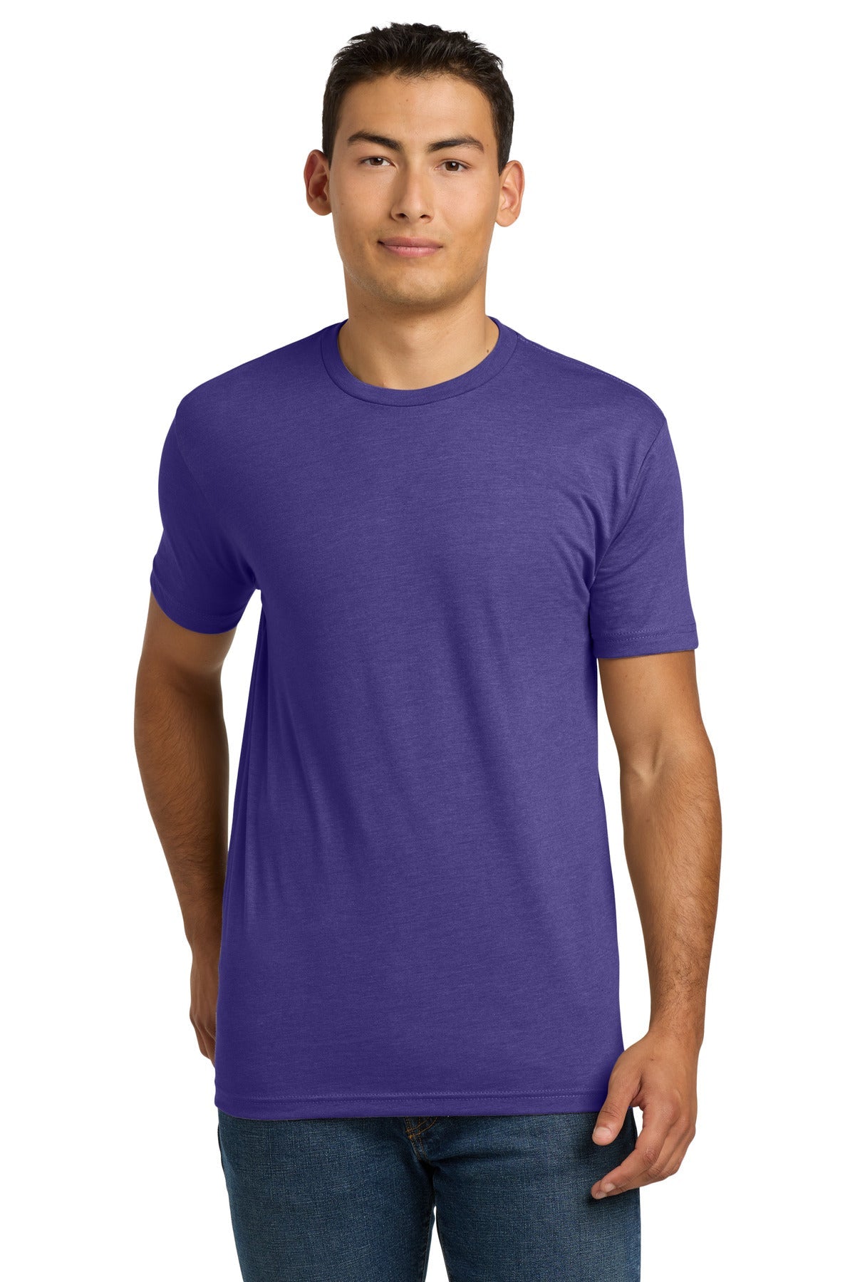 Front View of PurpleRush Next Level Apparel Adult CVC Tee. NL6210