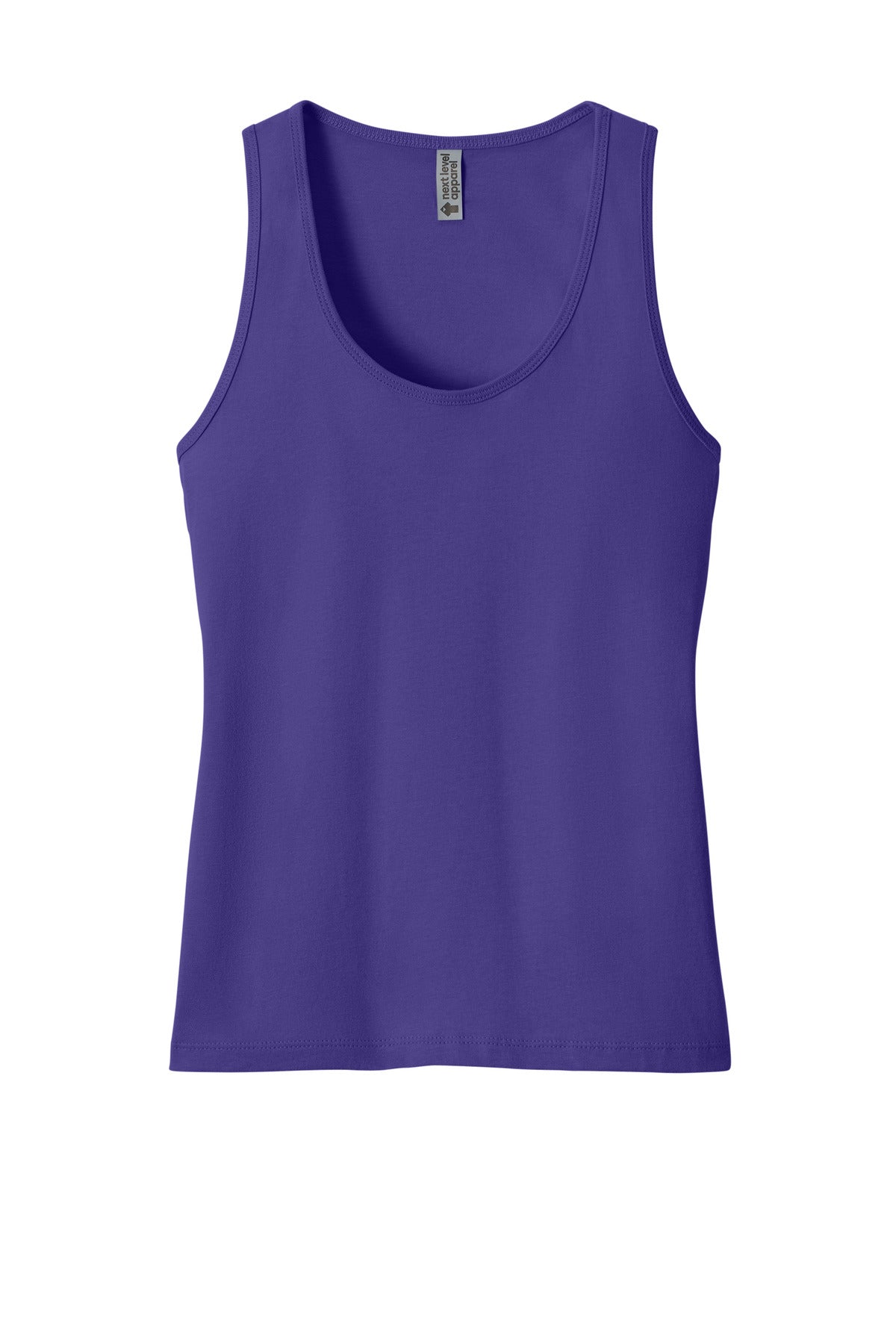 Front View of PurpleRush Next Level Apparel Women's Cotton Tank NL3933