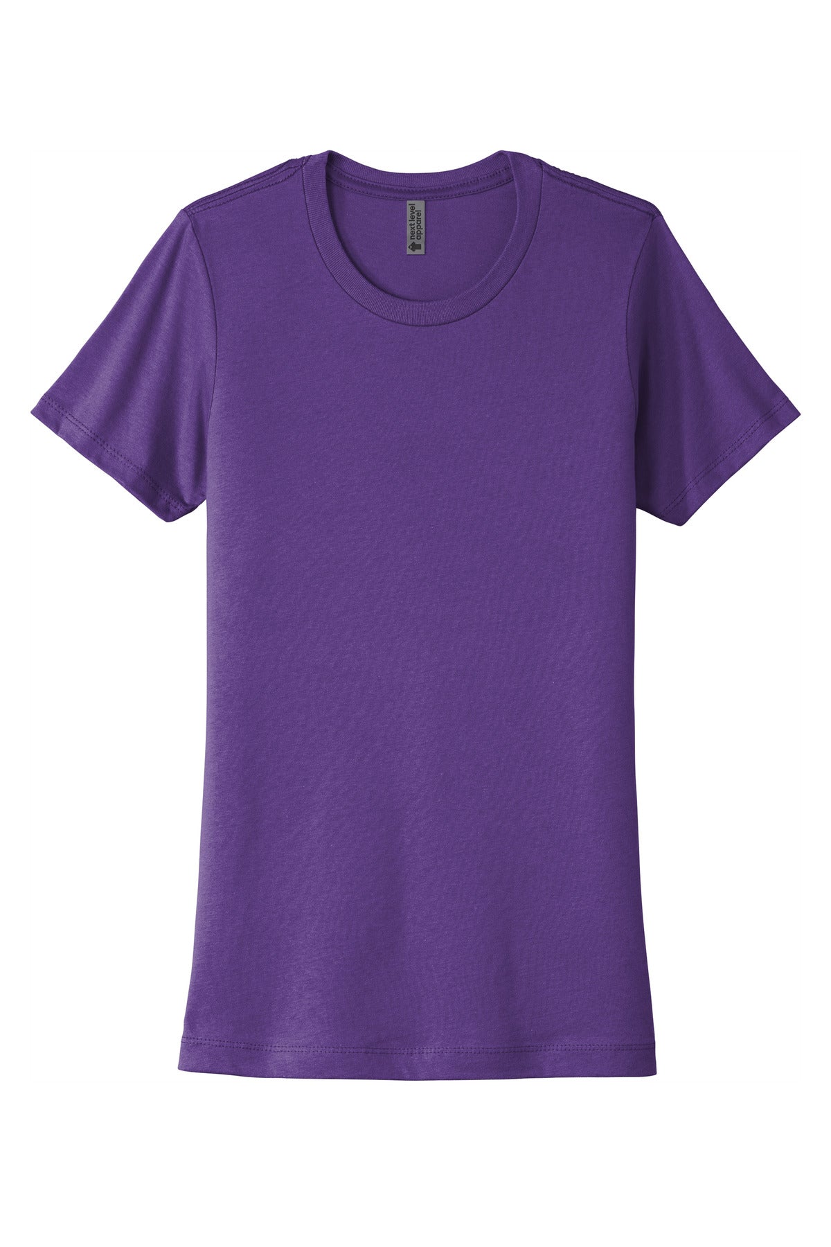 Front View of PurpleRush Next Level Apparel Women's Cotton Tee. NL3900