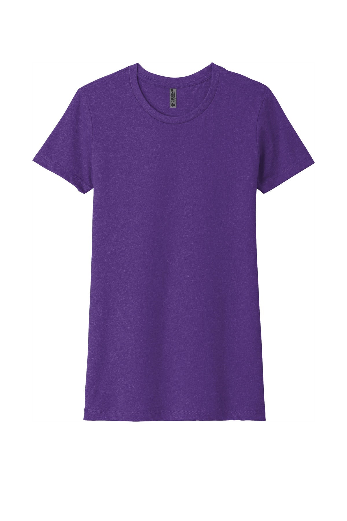 Front View of PurpleRush Next Level Apparel Women's CVC Tee. NL6610