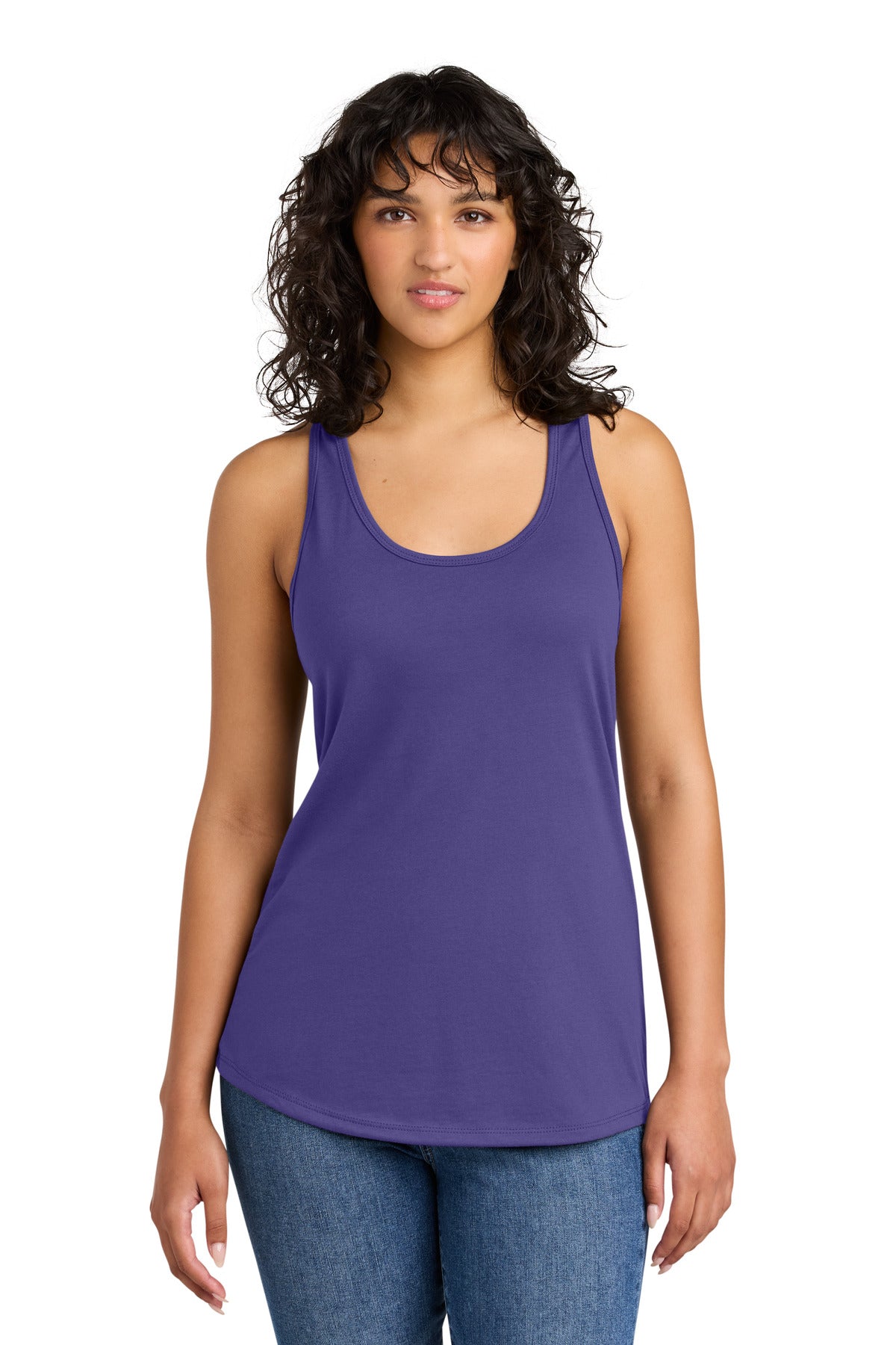 Front View of PurpleRush Next Level Apparel Women's Ideal Racerback Tank NL1533