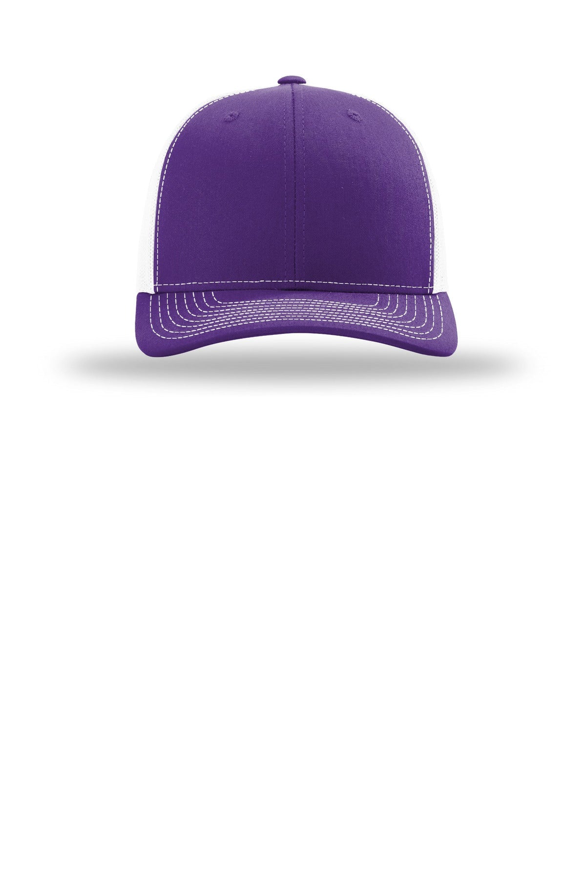Front View of Purple/Wh Richardson Trucker Cap 112