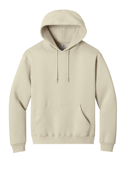 Front View of Putty Jerzees Rugged Unisex Hooded Sweatshirt H12M