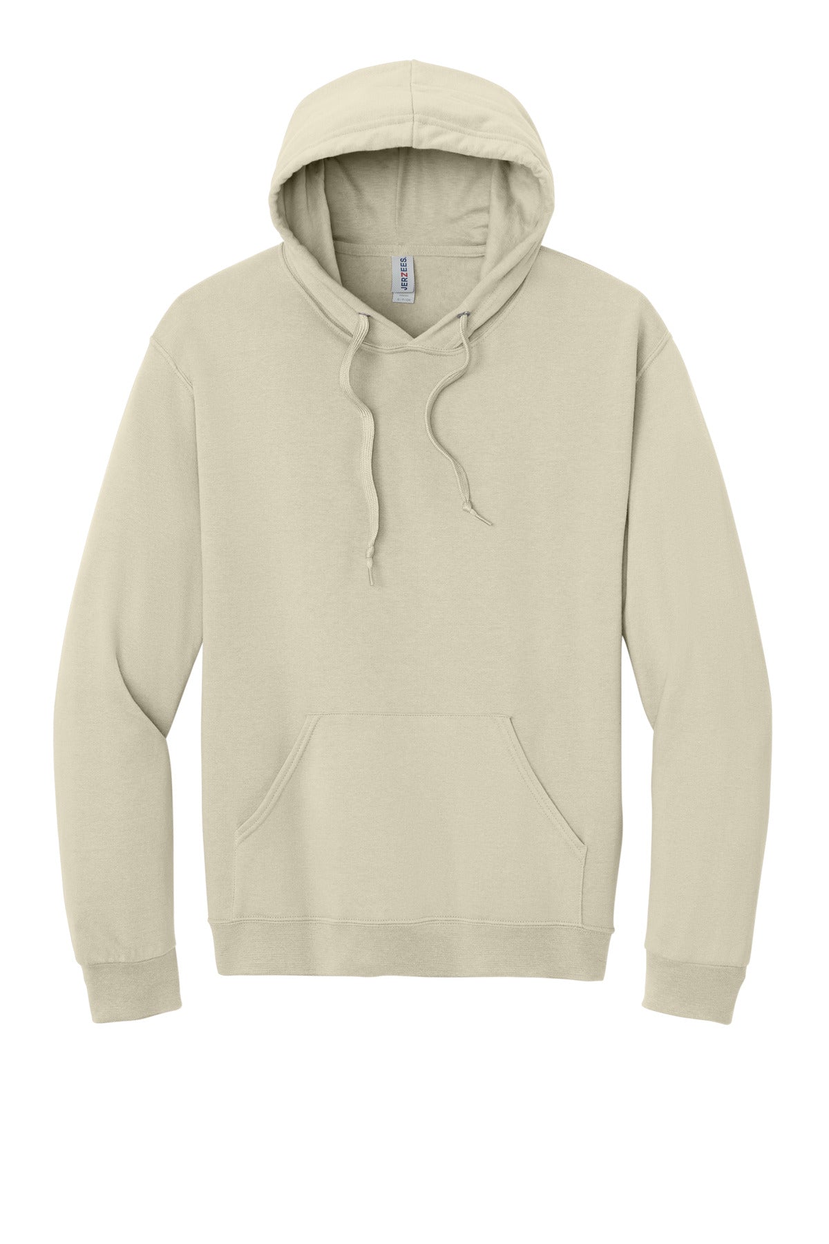 Front View of Putty Jerzees Ultimate Unisex CVC Ring Spun Hooded Sweatshirt IC49M