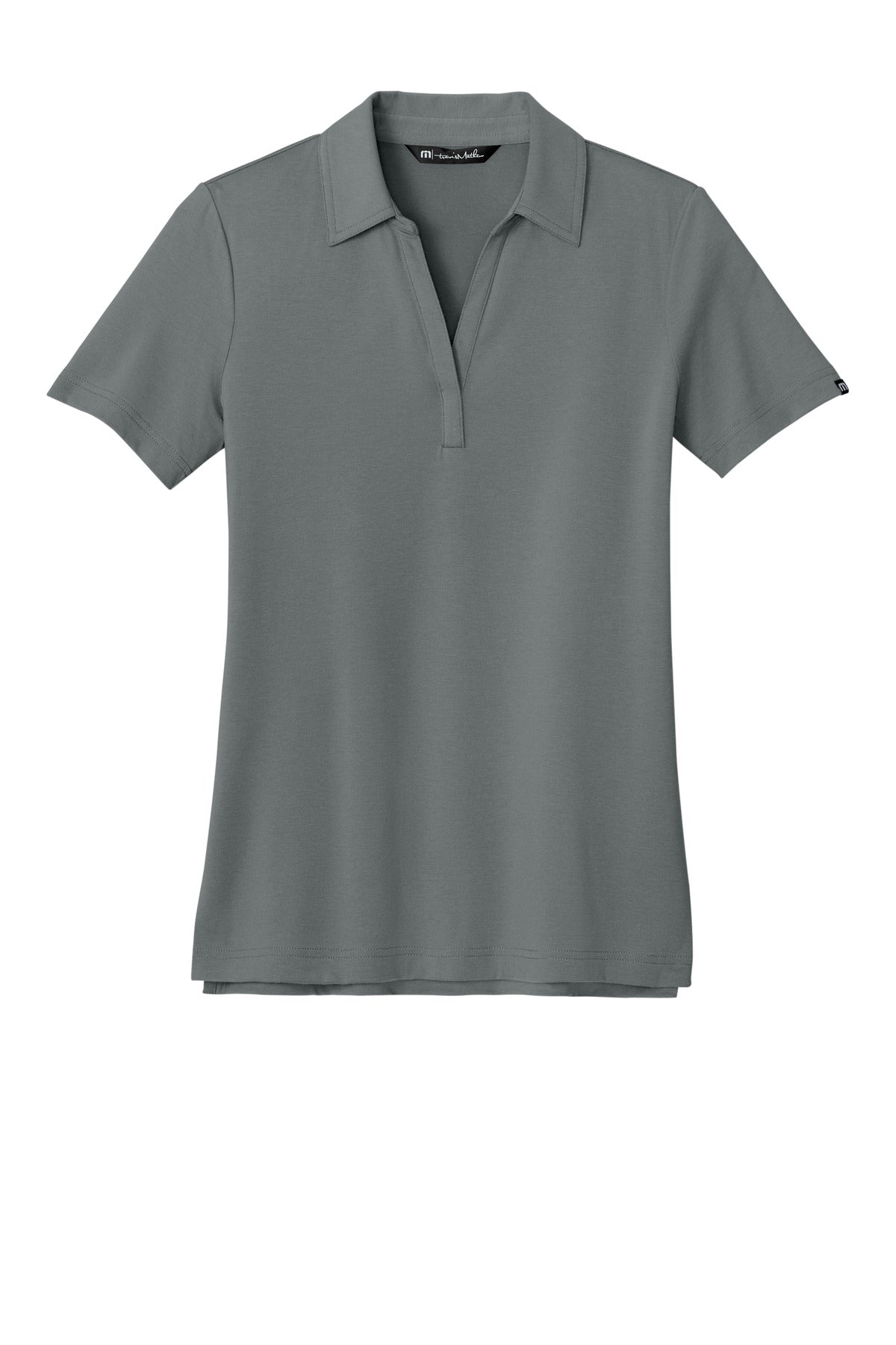 Front View of QuiShaGrey TravisMathew Women's Glenview Solid Polo TM1LF071