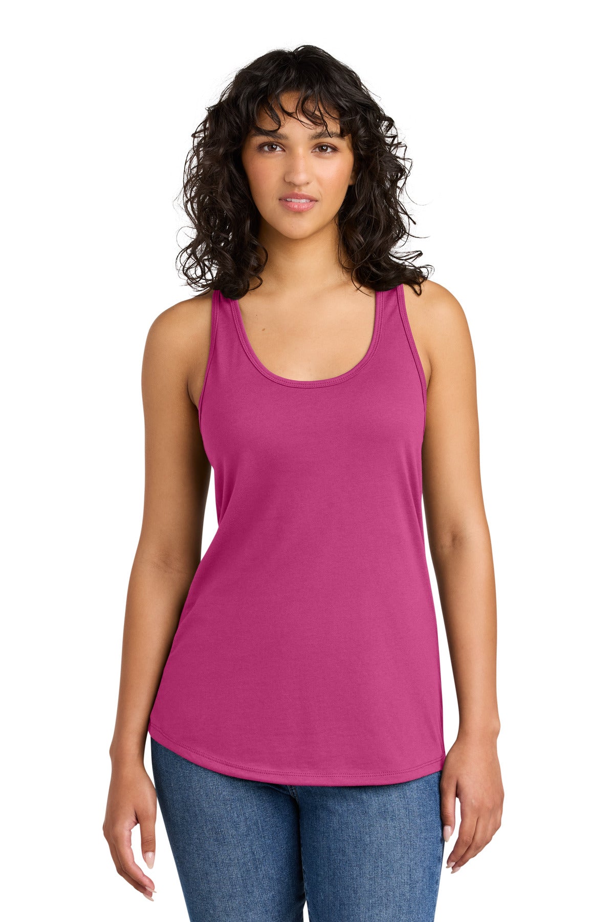 Front View of Raspberry Next Level Apparel Women's Ideal Racerback Tank NL1533