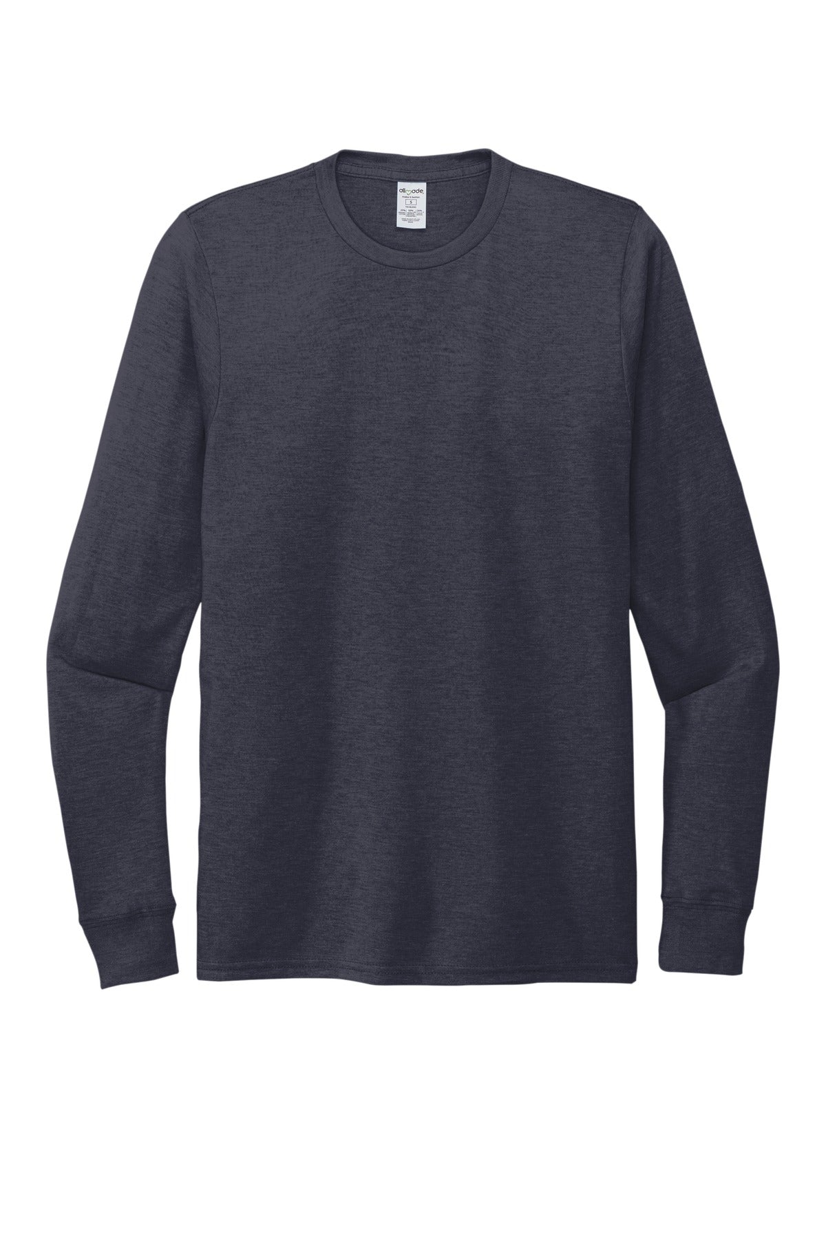 Front View of Rebel Blue Allmade Unisex Tri-Blend Long Sleeve Tee AL6004