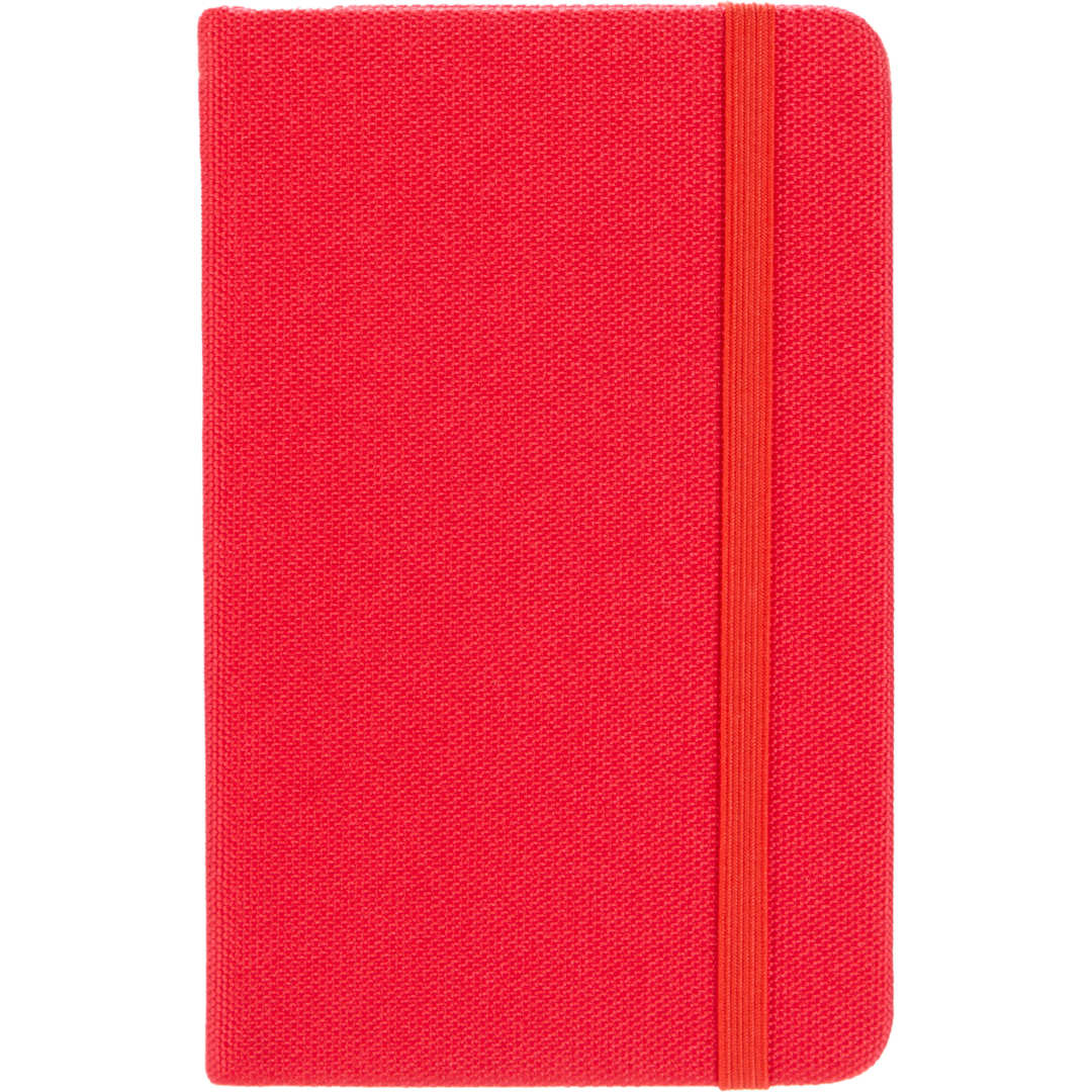 Front View of Red 3.5" x 5.5" Recycled PET Pocket Bound Journal plain