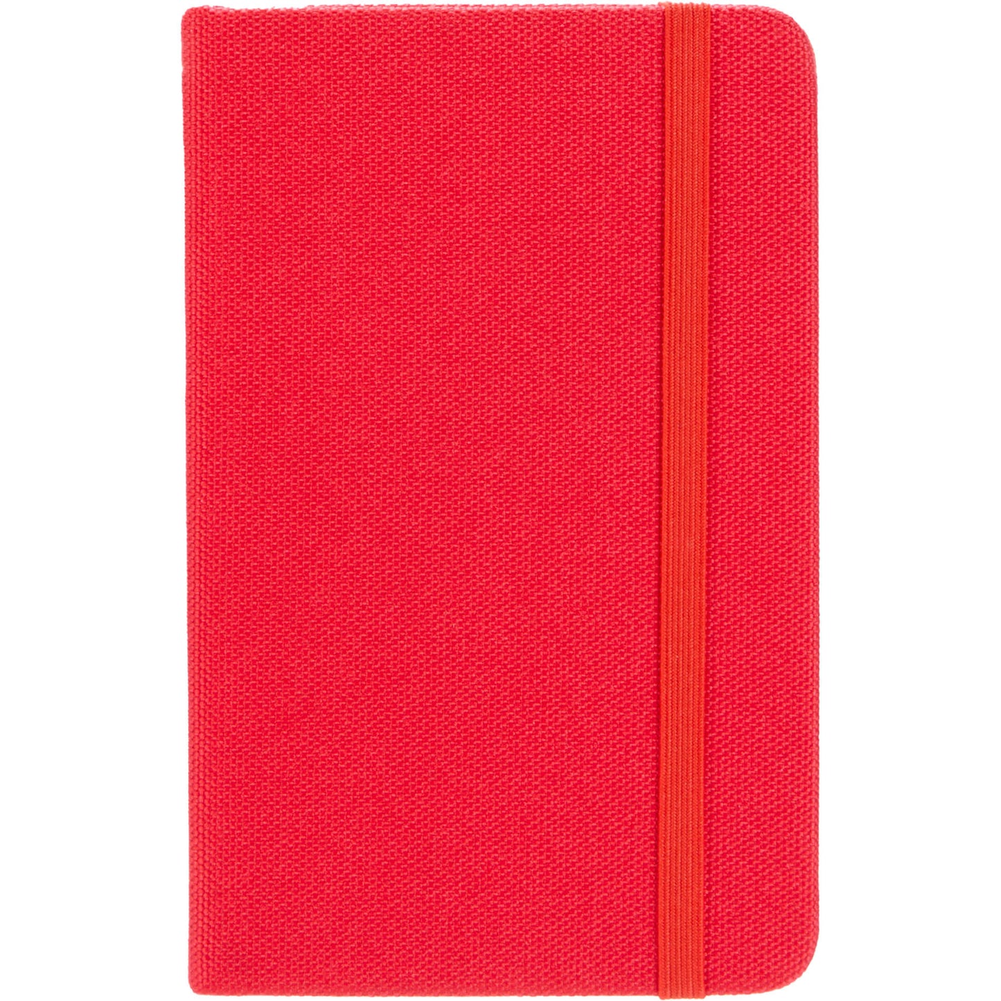 Front View of Red 3.5" x 5.5" Recycled PET Pocket Bound Journal plain