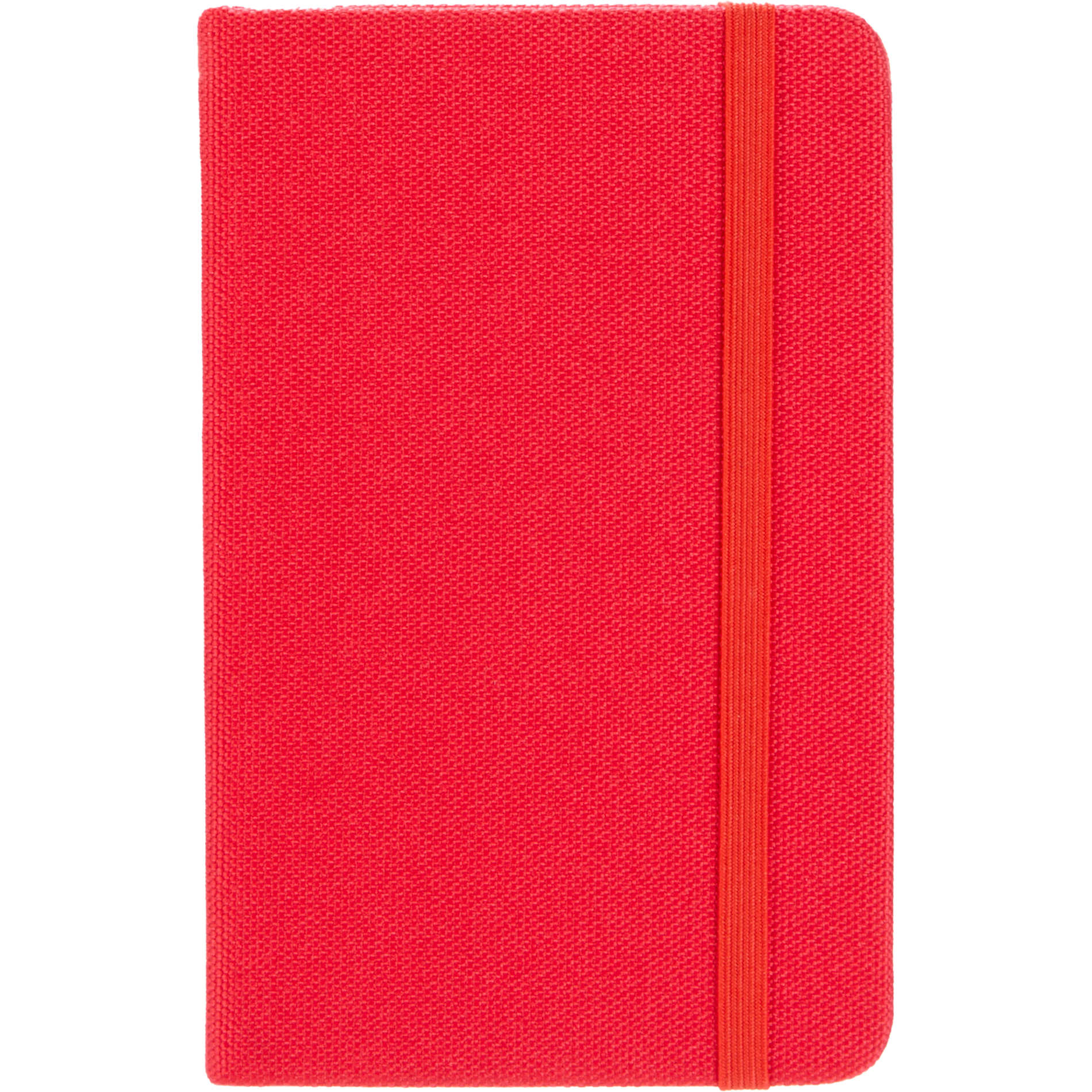 Front View of Red 3.5" x 5.5" Recycled PET Pocket Bound Journal plain