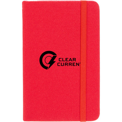 Front View of Red 3.5" x 5.5" Recycled PET Pocket Bound Journal