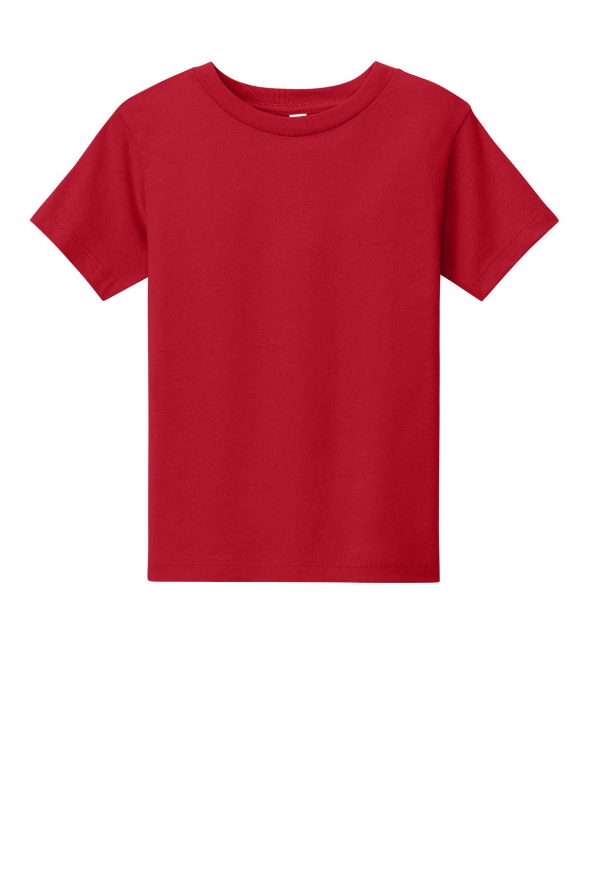 Front View of Red BELLA+CANVAS Toddler Short Sleeve Tee BC3001T
