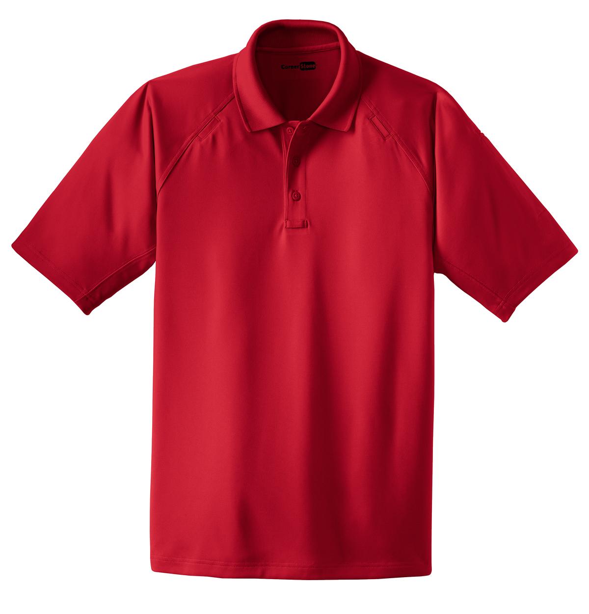Front View of Red CornerStone - Select Snag-Proof Tactical Polo. CS410