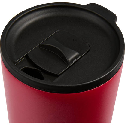 Front View of Red Leeston Copper Vacuum Insulated Tumbler 24oz