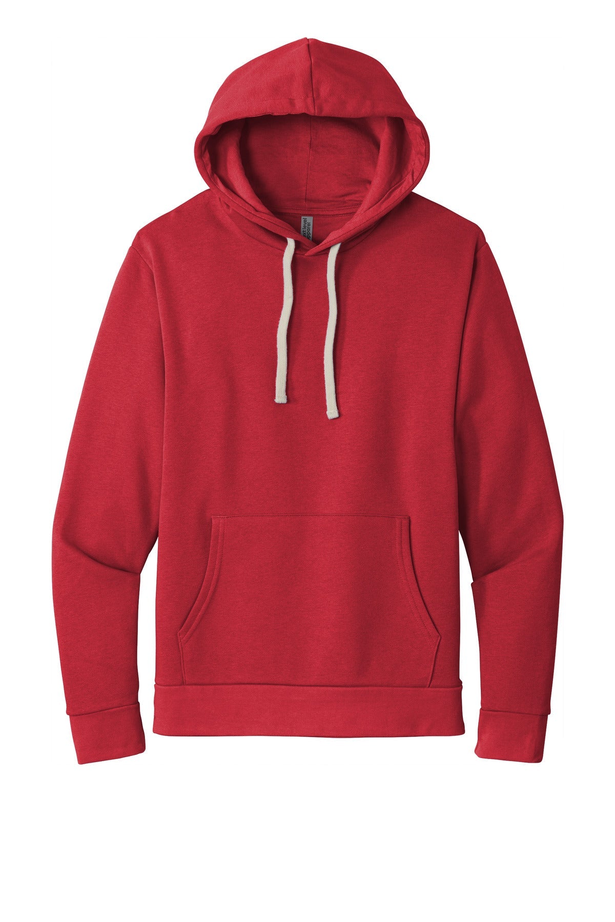 Front View of Red Next Level Apparel Adult Santa Barbara Pullover Hoodie. NL9303