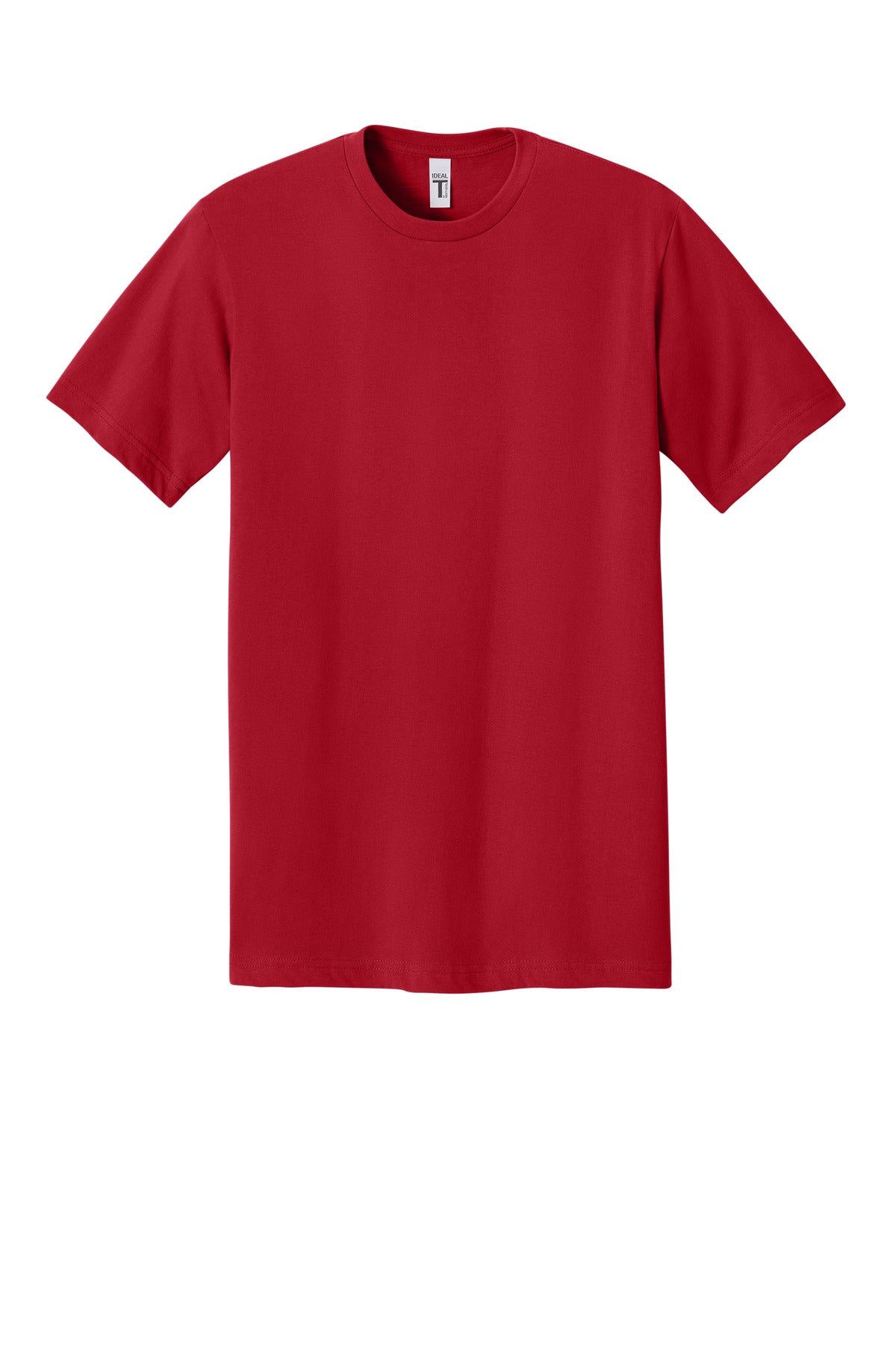Front View of Red Next Level Apparel Ideal Jersey Tee NL1810