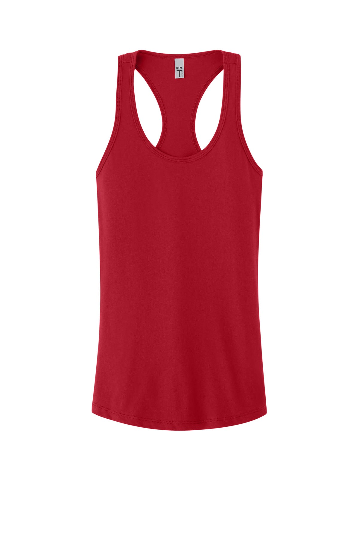 Front View of Red Next Level Apparel Women's Ideal Racerback Tank NL1533