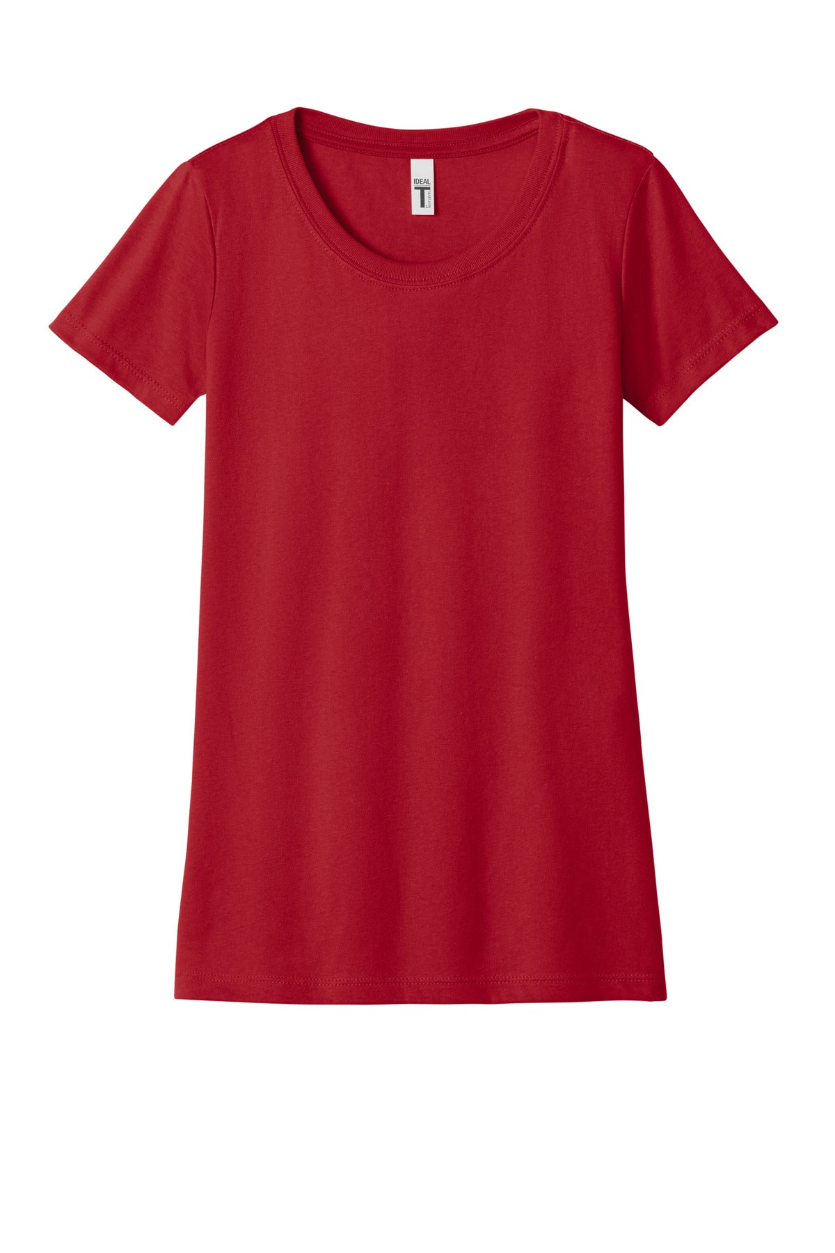 Front View of Red Next Level Apparel Women's Ideal Tee NL1510