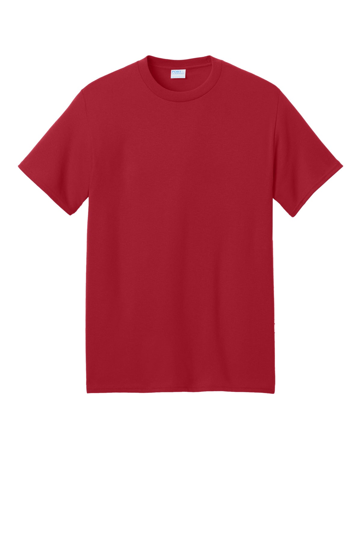 Front View of Red Port & Co Core Blend Recycled Tee PC01