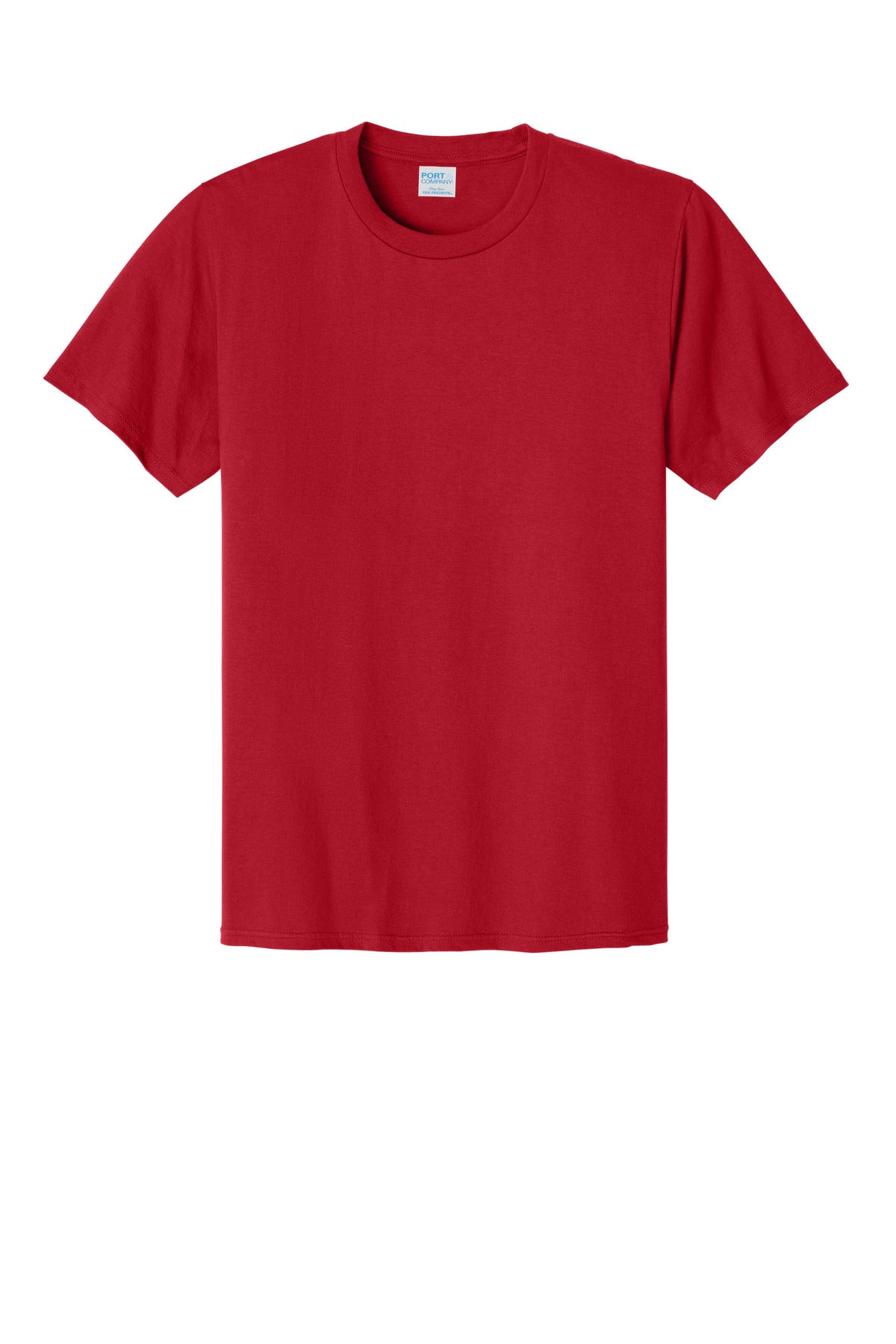 Front View of Red Port & Co CVC Tee PC340