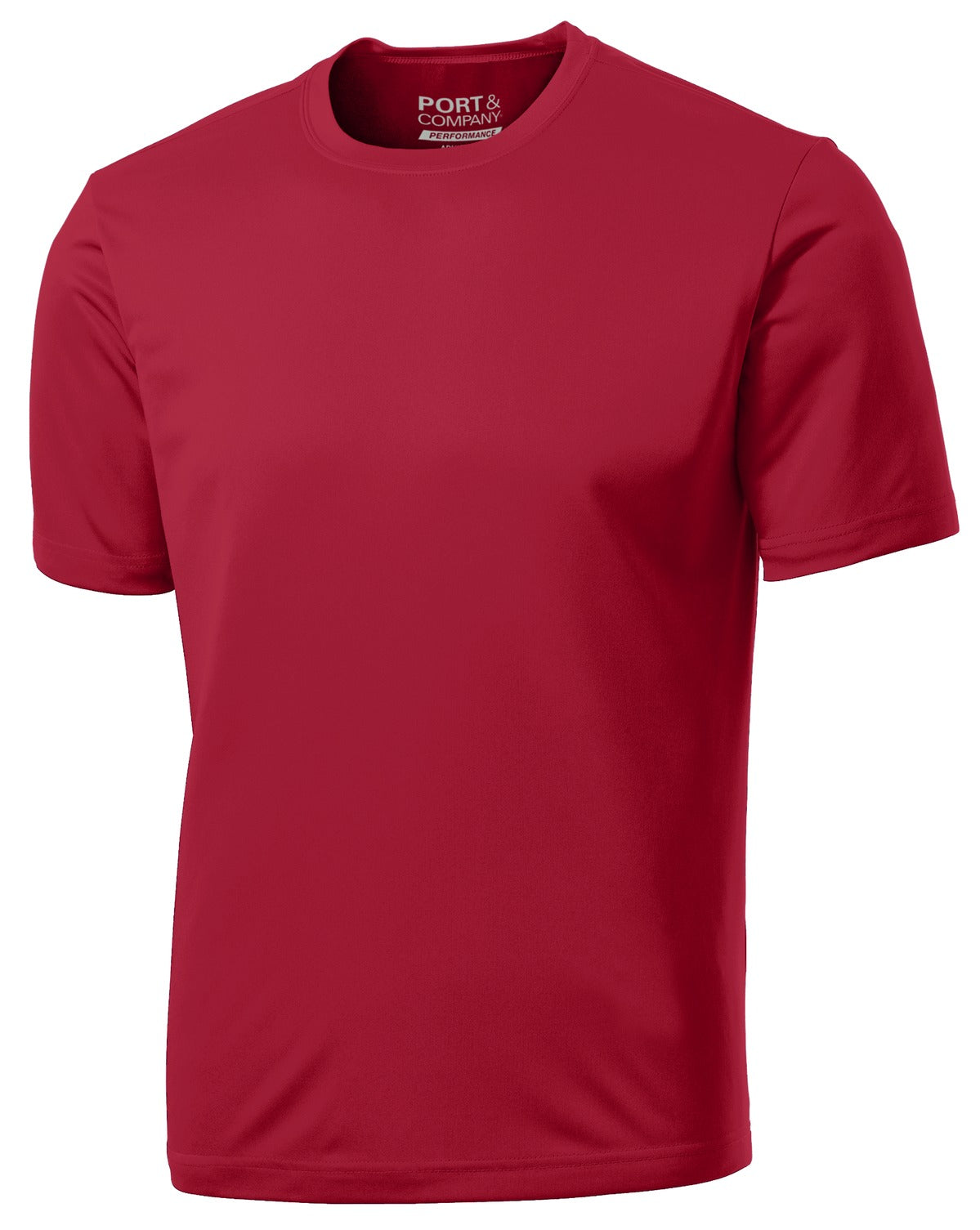 Front View of Red Port & Co Performance Tee. PC380