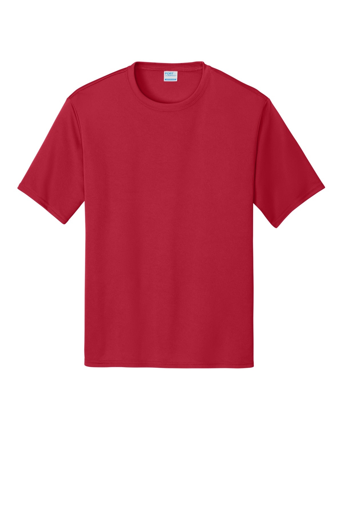 Front View of Red Port & Co Performance Tee. PC380