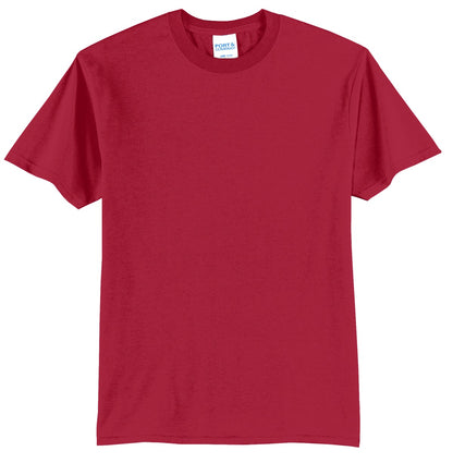 Front View of Red Port & Co Tall Core Blend Tee. PC55T
