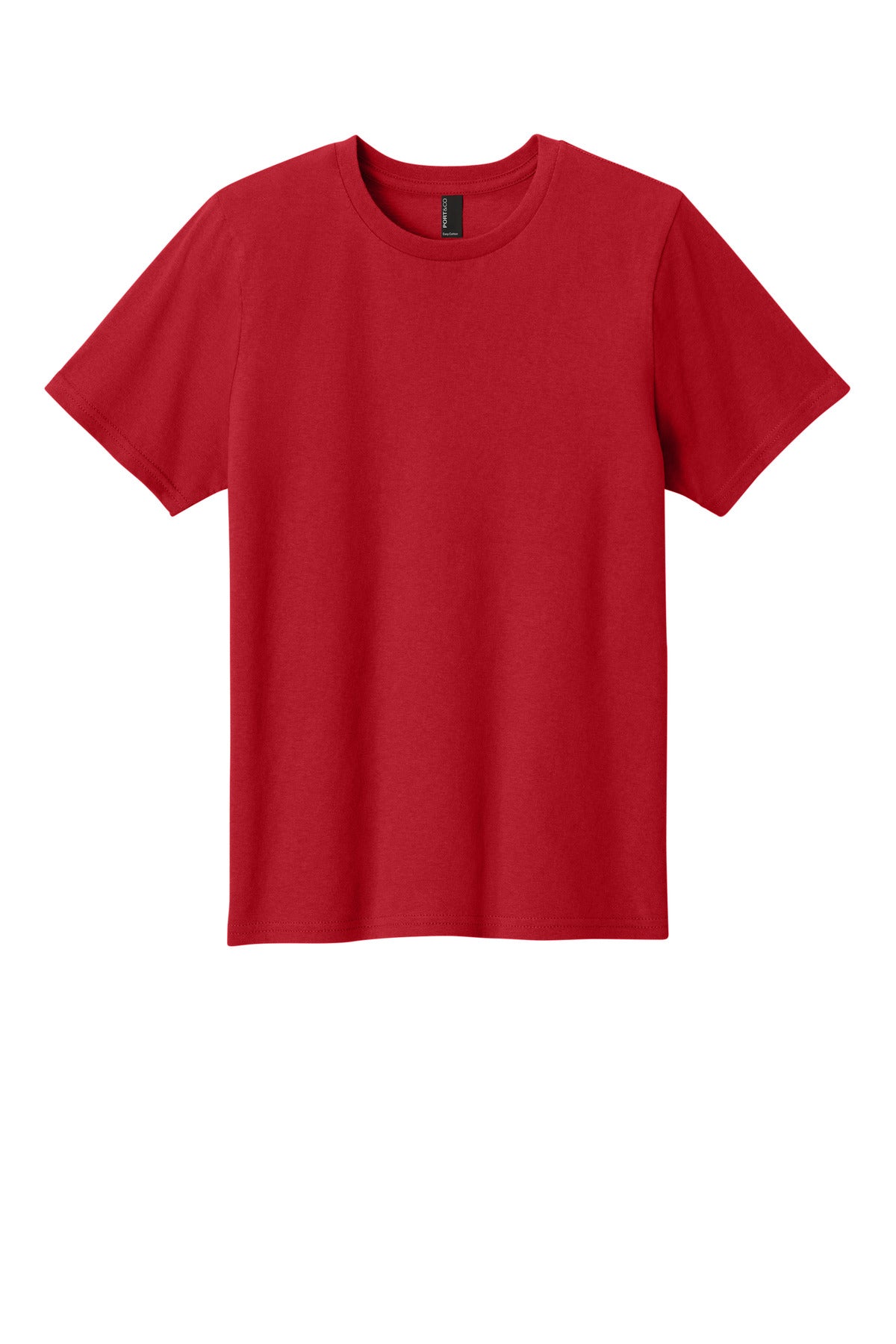 Front View of Red Port & Co Youth Easy Cotton Tee PC43Y